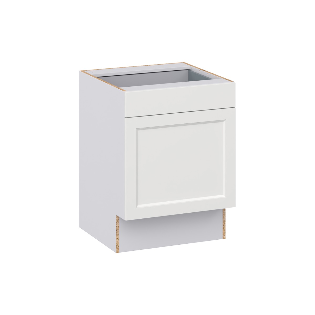 Magnolia Painted Bright White Recessed Assembled 24 in. W x 32.5 in. H x 24 in. D Accessible ADA Base Cabinet with 1 Drawer