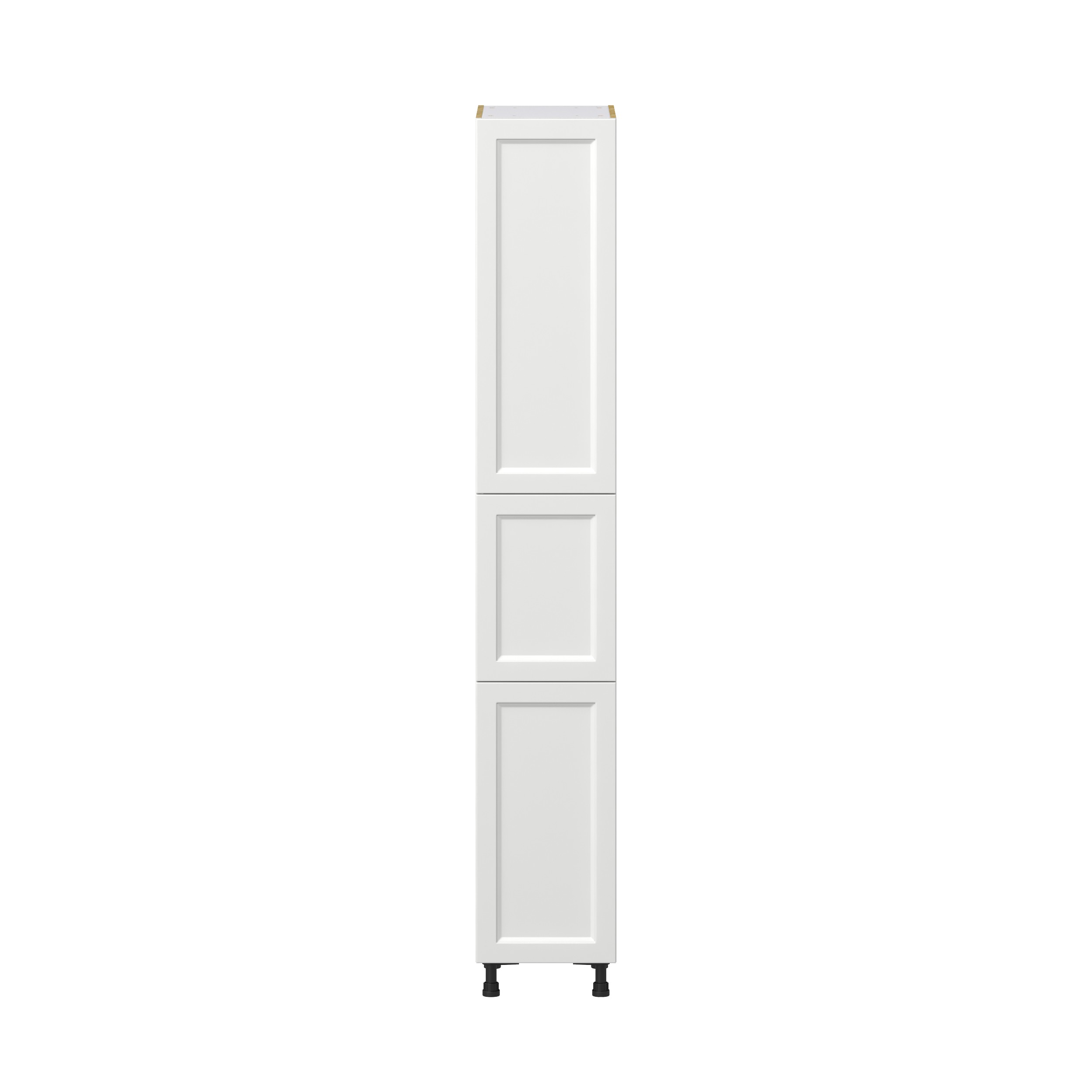 Magnolia Painted Bright White Recessed Assembled Pantry Cabinet with 5 Shelves (15 in. W x 94.5 in. H x 24 in. D)