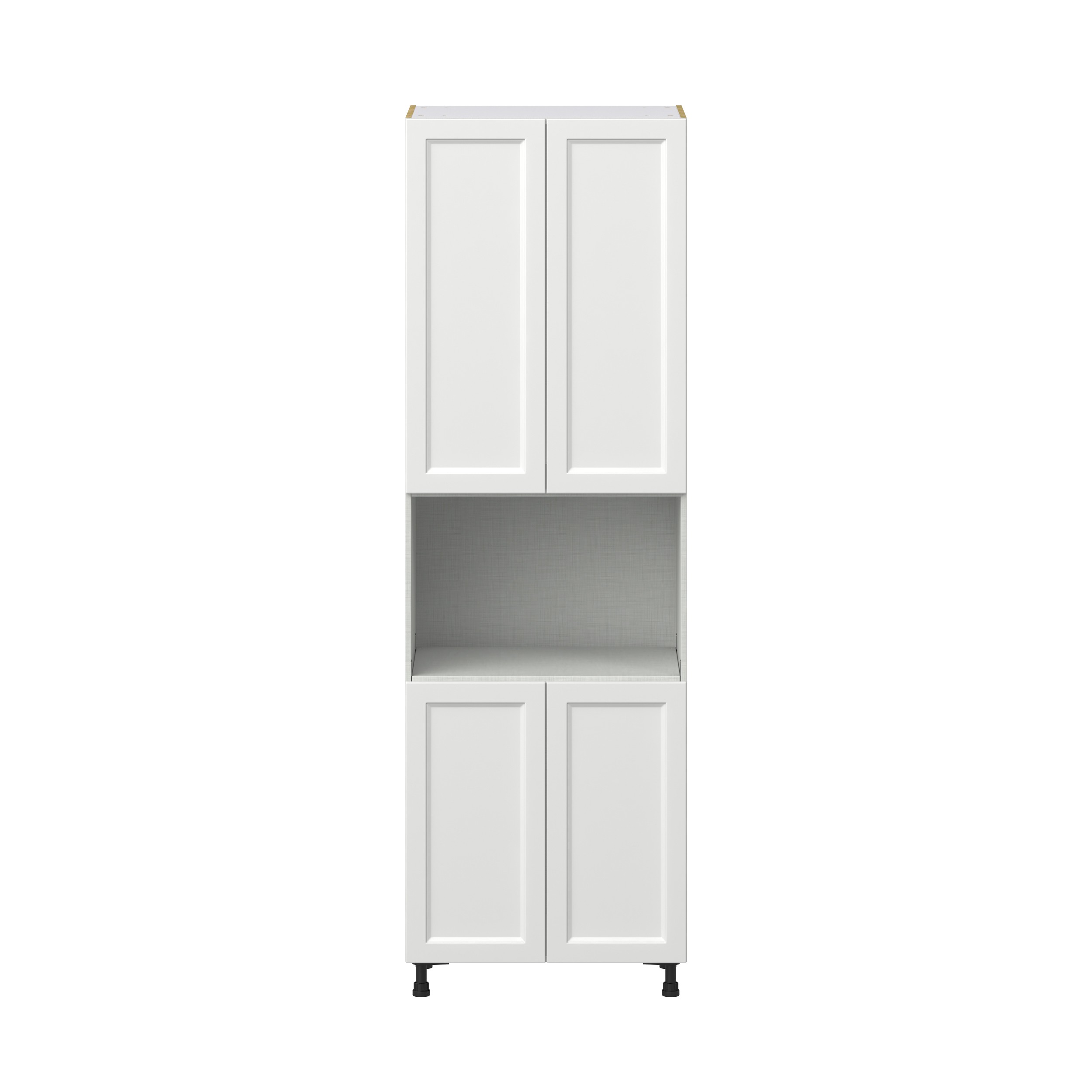 Magnolia Painted Bright White Recessed Assembled Pantry Micro/Oven Cabinet (30 in. W x 94.5 in. H x 24 in. D)