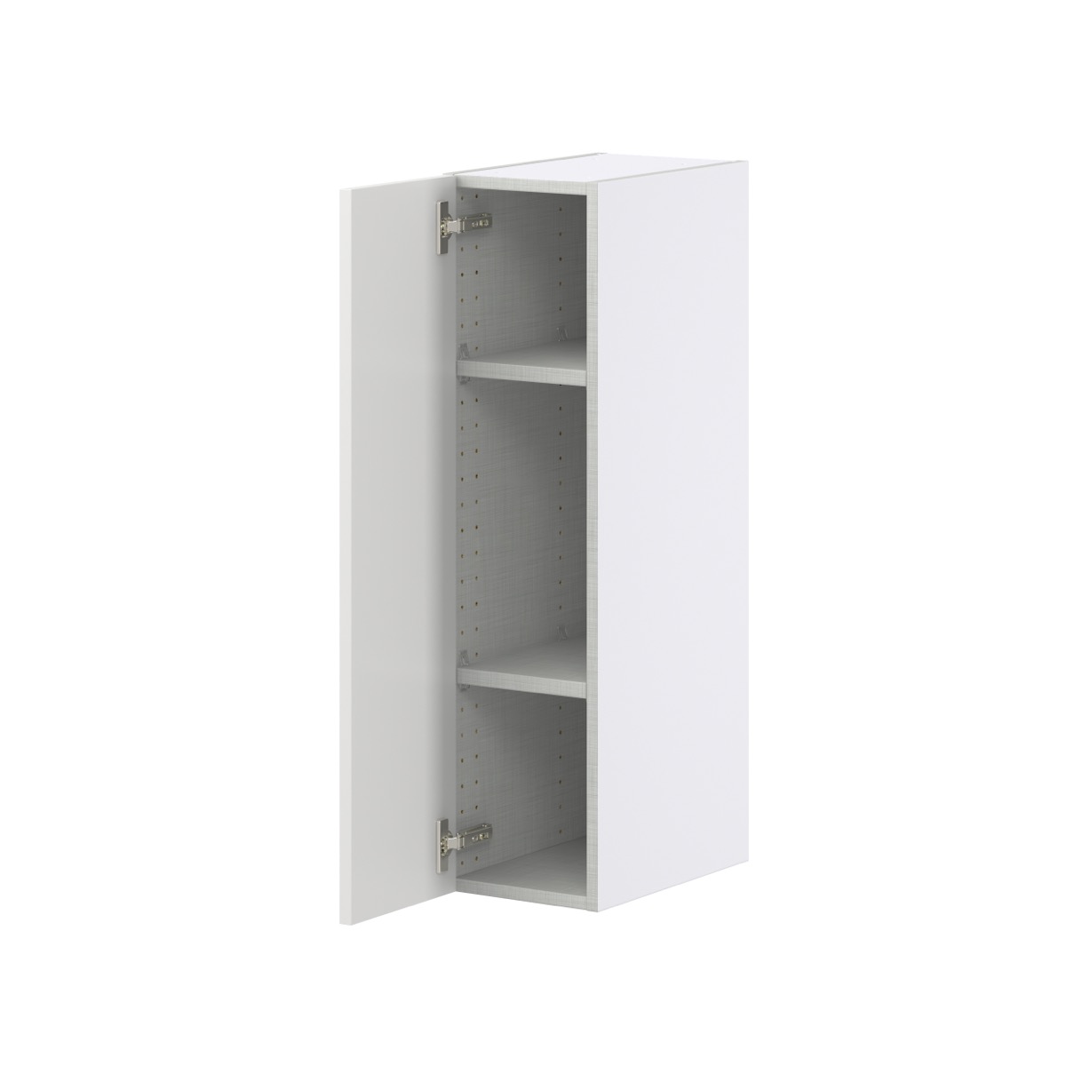 Magnolia Painted Bright White Recessed Assembled Wall  Cabinet with Full High Door (9 in. W x 35 in. H x 14 in. D)