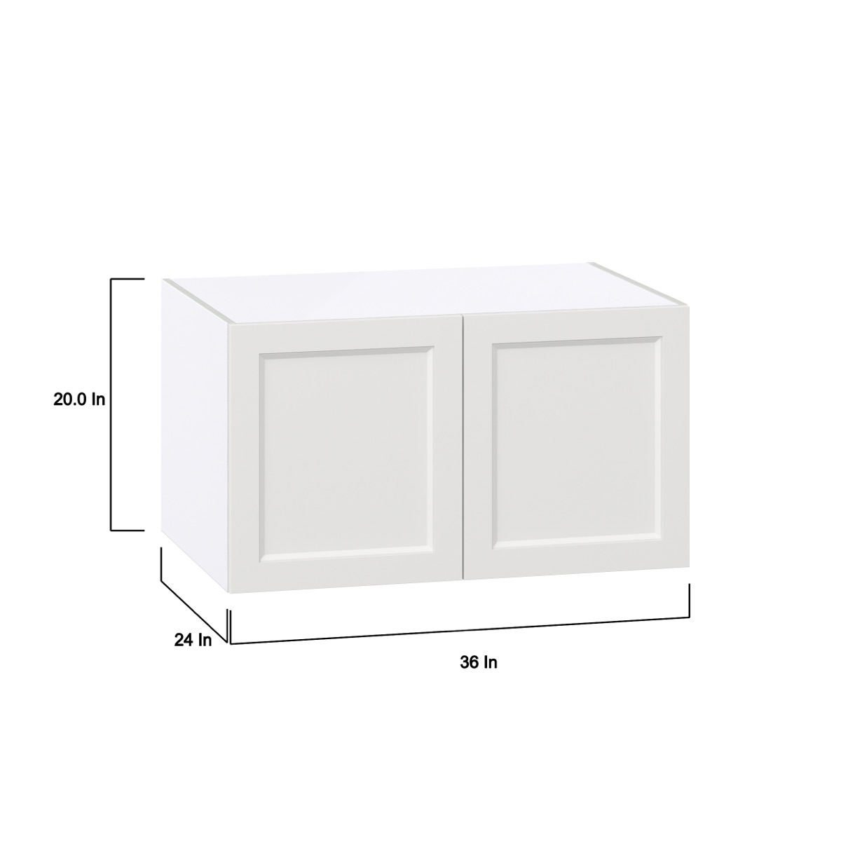 Magnolia Painted Bright White Recessed Assembled Deep Wall Bridge  Cabinet (36 in. W X 20 in. H X 24 in. D)