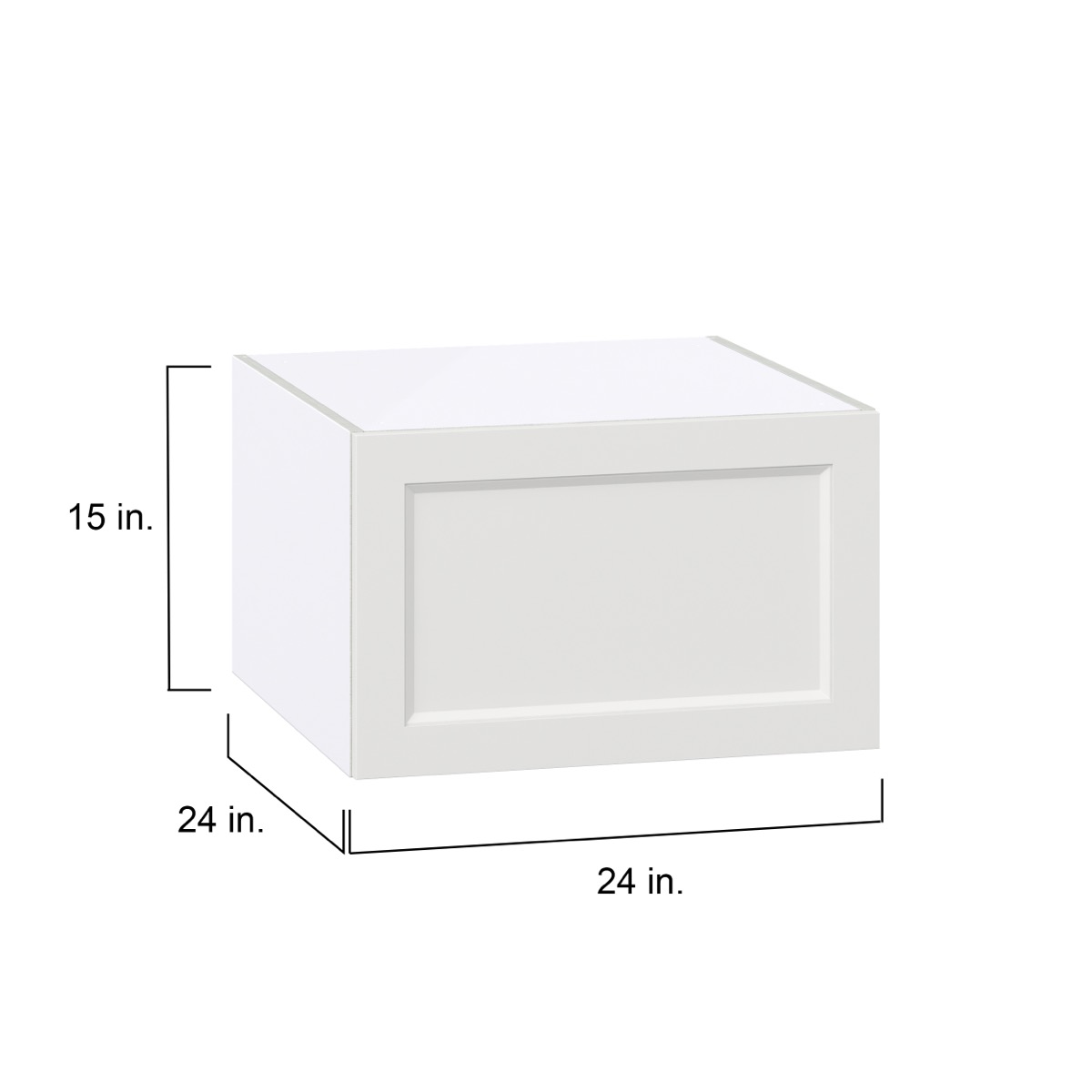 Magnolia Painted Bright White Recessed Assembled Deep Wall Bridge  Cabinet with Lift Up Door(24 in. W X 15 in. H X 24 in. D)