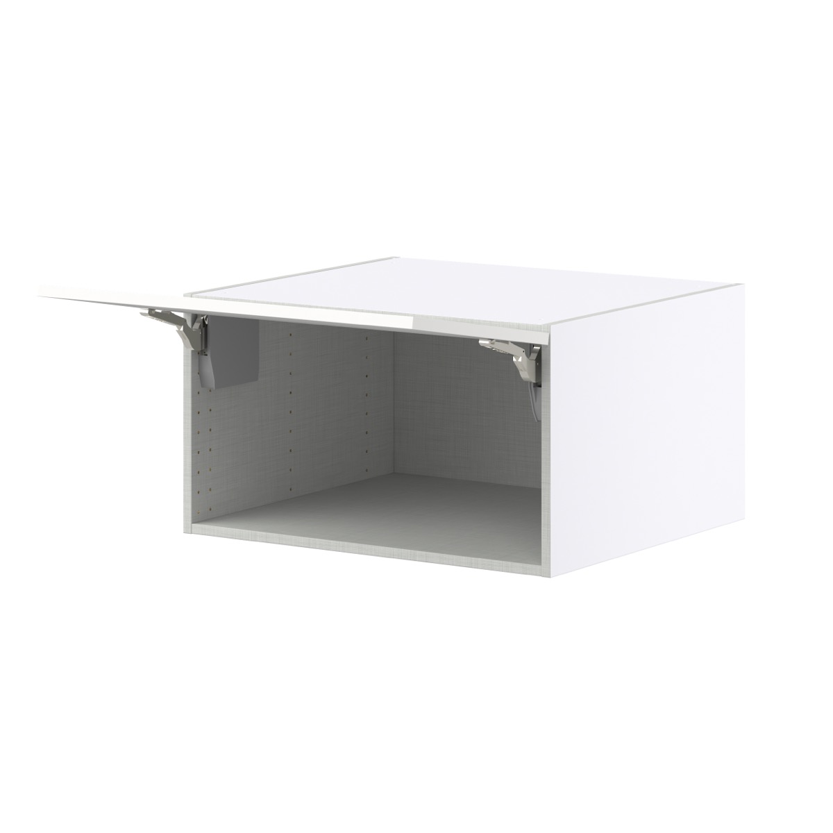 Magnolia Painted Bright White Recessed Assembled Deep Wall Bridge  Cabinet with Lift Up Door (27 in. W X 15 in. H X 24 in. D)