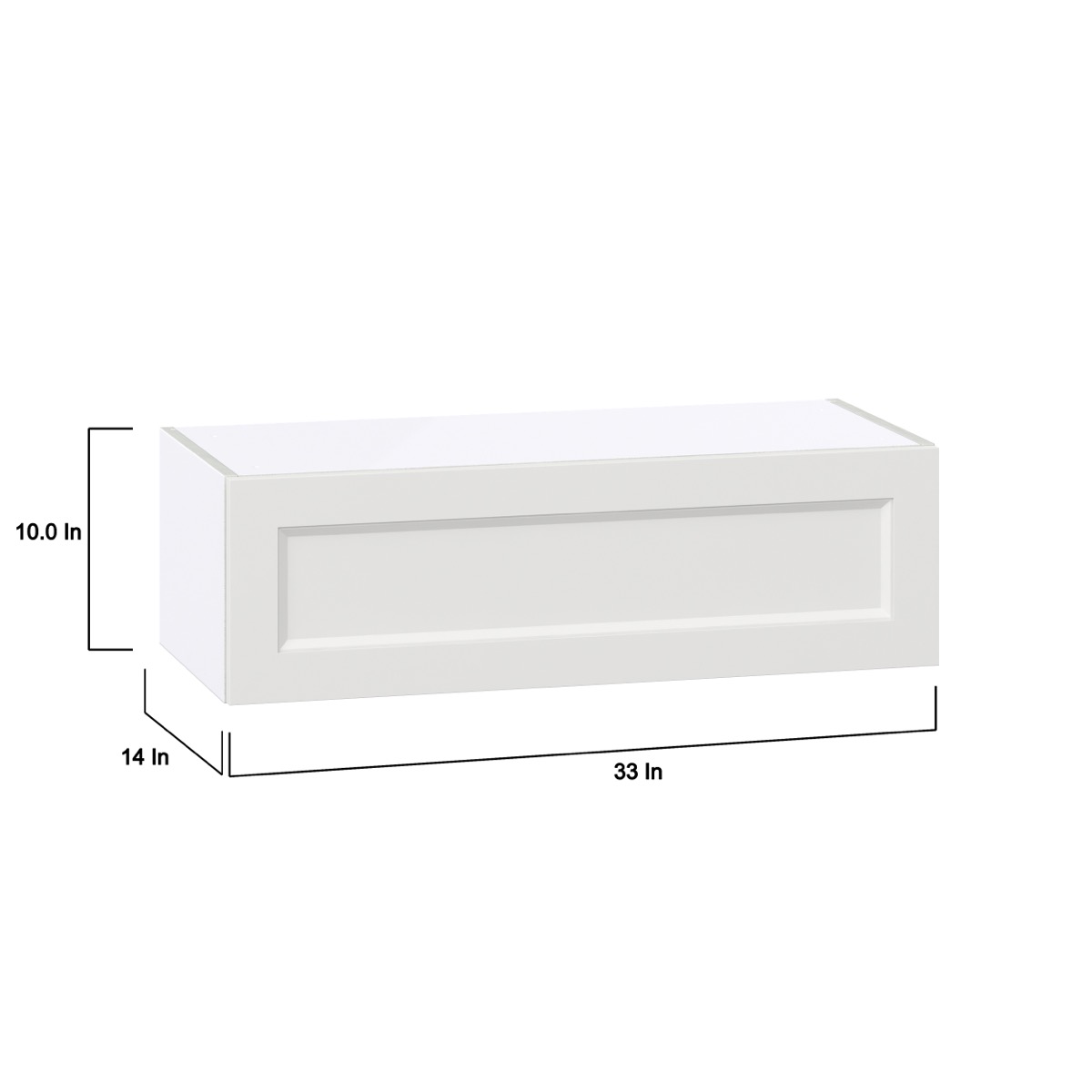 Magnolia Painted Bright White Recessed Assembled Wall Bridge  Cabinet with Lift Up Door (33 in. W X 10 in. H X 14 in. D)