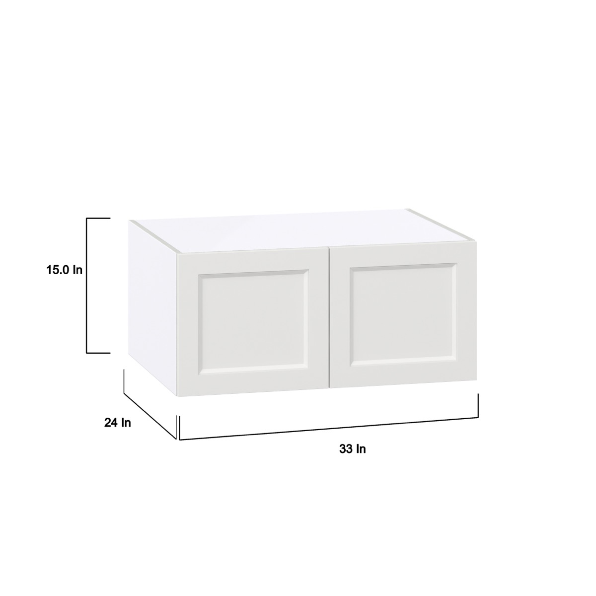 Magnolia Painted Bright White Recessed Assembled Deep Wall Bridge  Cabinet (33 in. W X 15 in. H X 24 in. D)