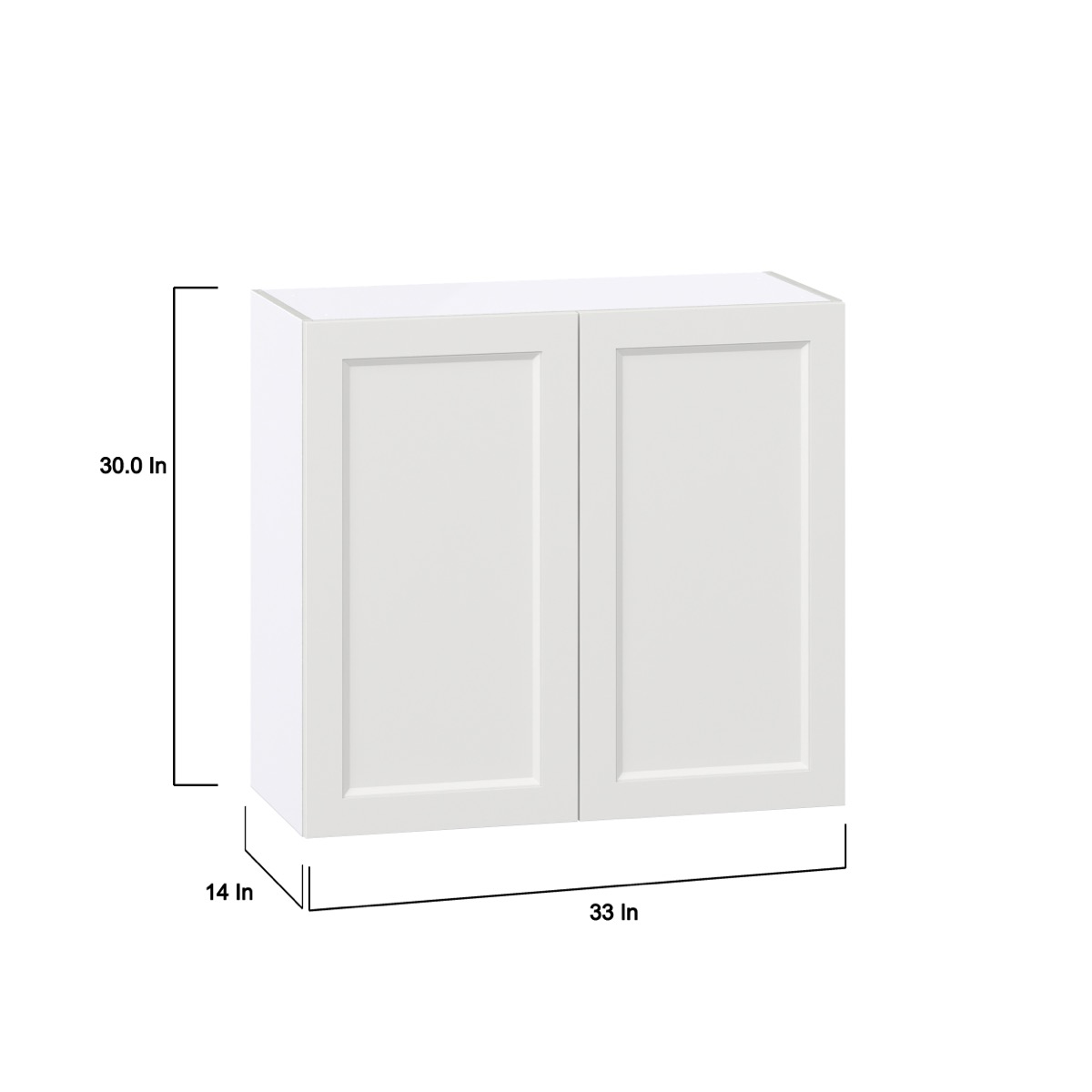 Magnolia Painted Bright White Recessed Assembled Wall  Cabinet (33 in. W X 30 in. H X 14 in. D)