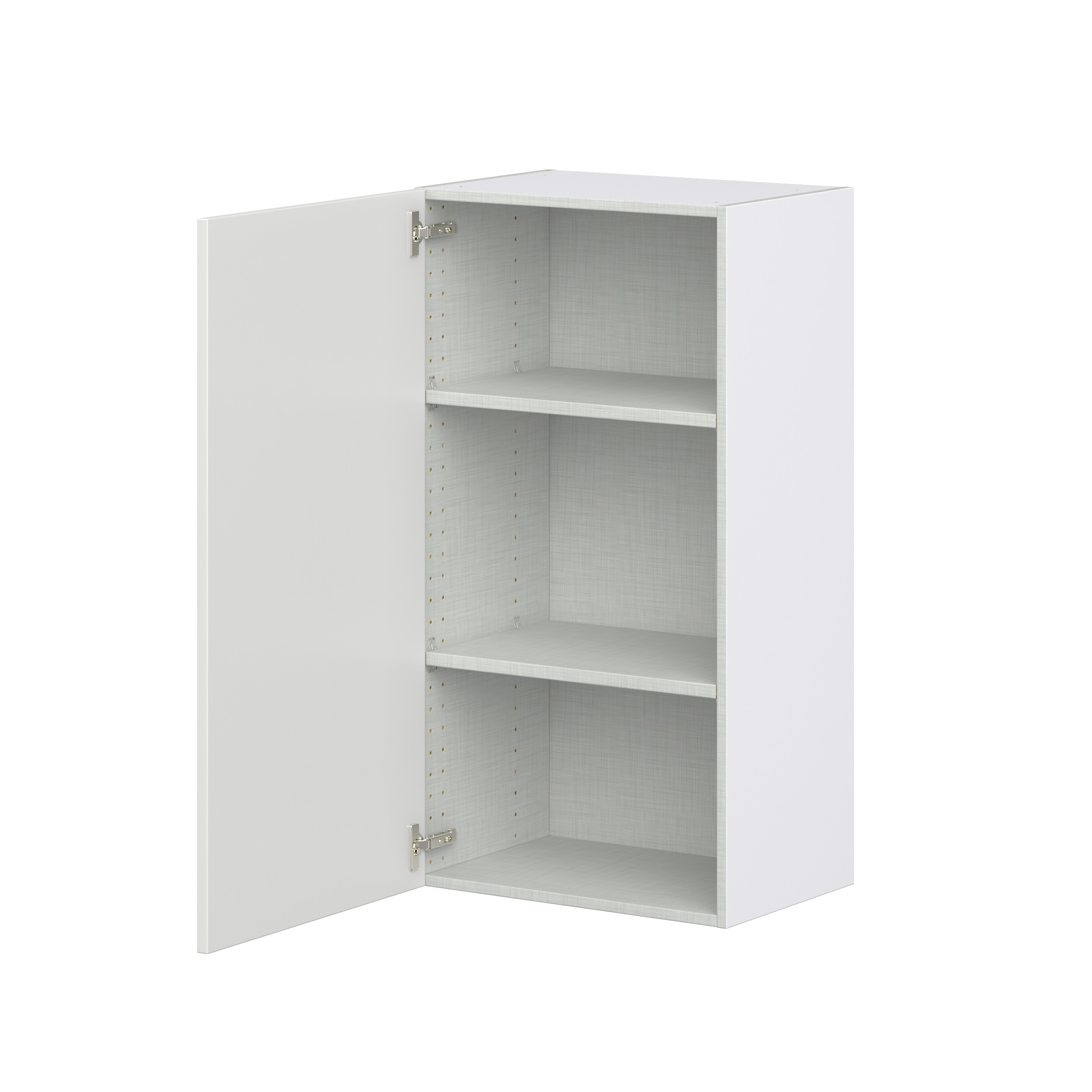 Magnolia Painted Bright White Recessed Assembled Wall Cabinet with Full High Door (21 in. W x 40 in. H x 14 in. D)