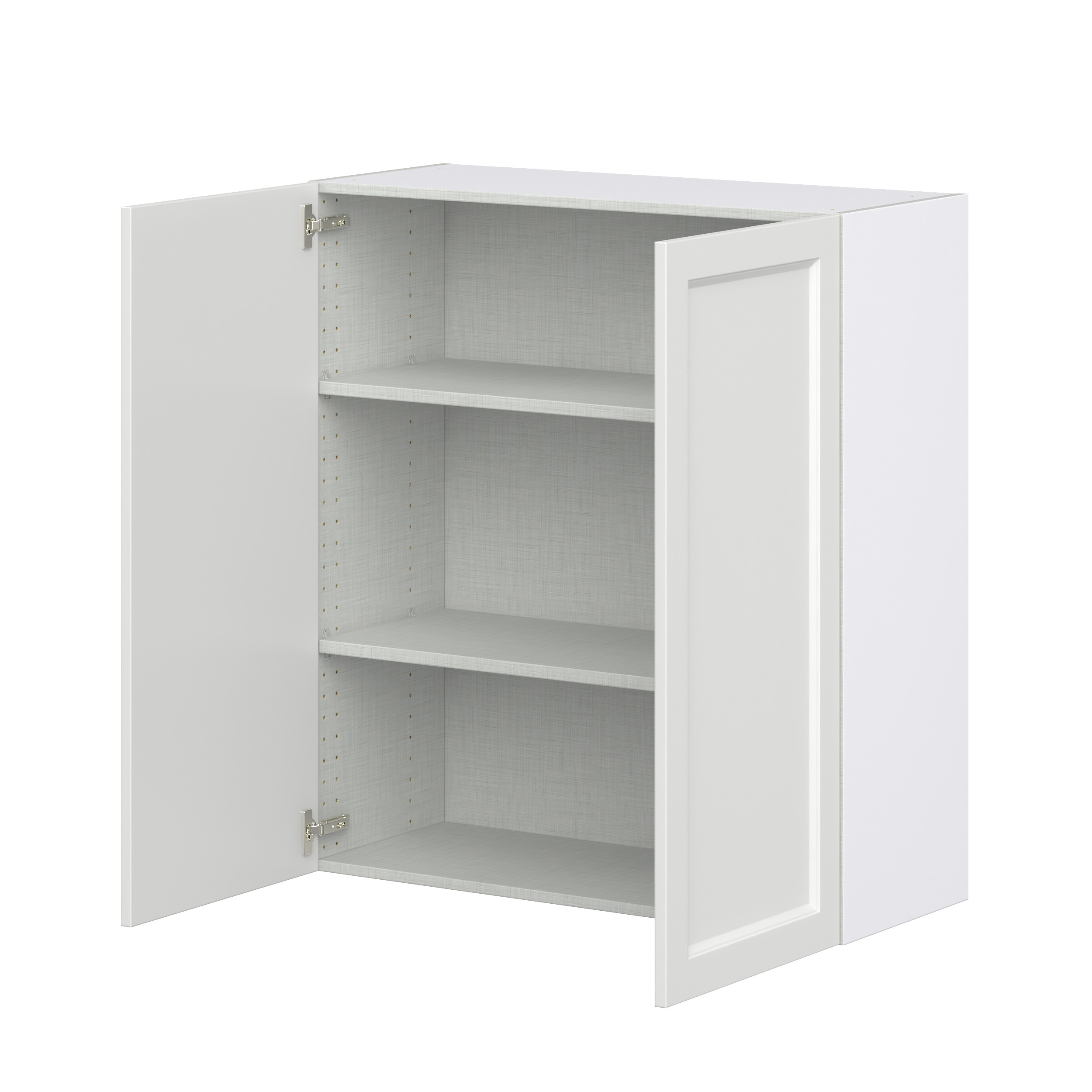 Magnolia Painted Bright White Recessed Assembled Wall Cabinet with 2 Full High Doors (36 in. W x 40 in. H x 14 in. D)