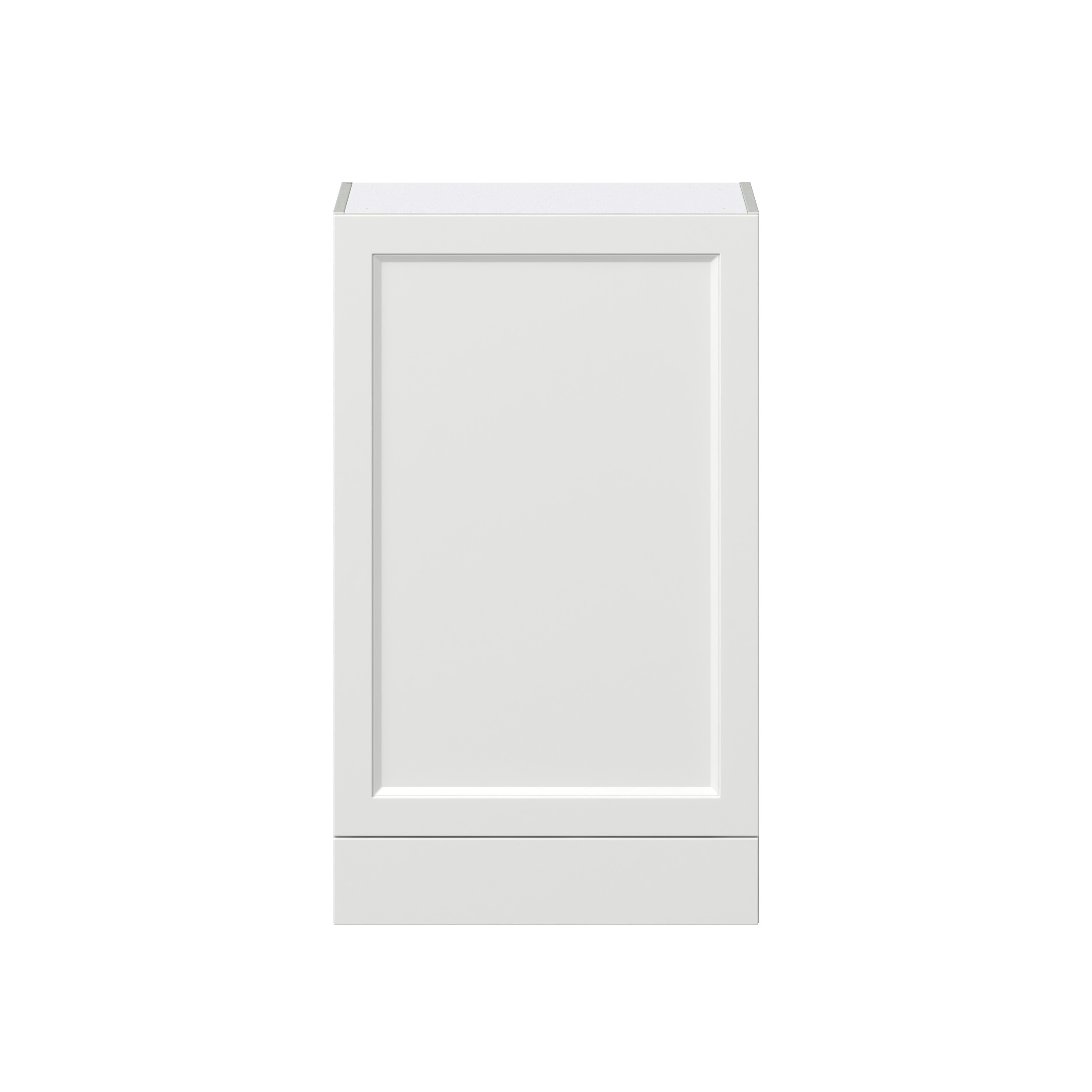 Magnolia Painted Bright White Recessed Assembled Wall Cabinet with a Door and a 5 in. Drawer (24 in. W x 40 in. H x 14 in. D)