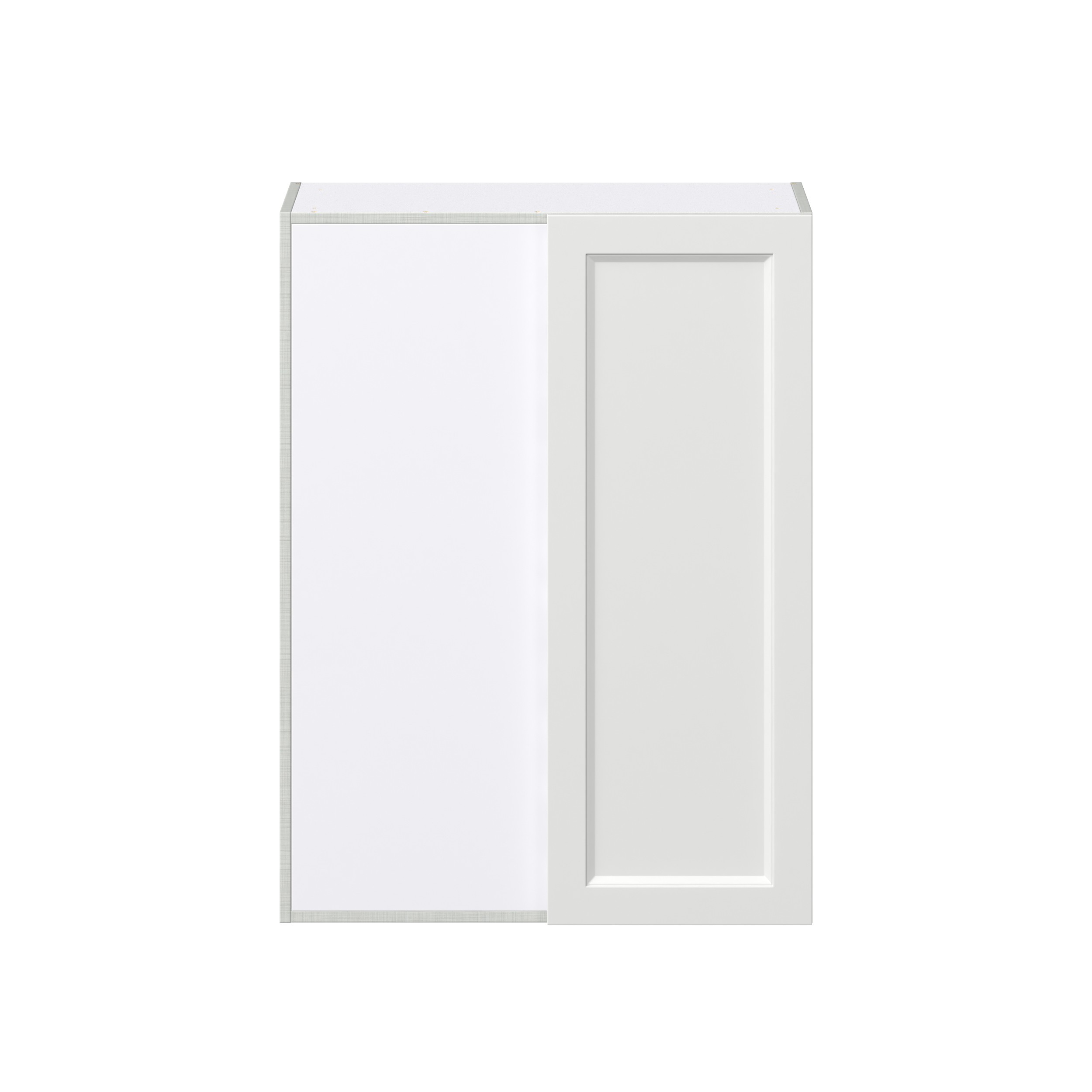 Magnolia Painted Bright White Recessed Assembled Wall Blind Corner Cabinet (30 in. W X 40 in. H X 14 in. D)