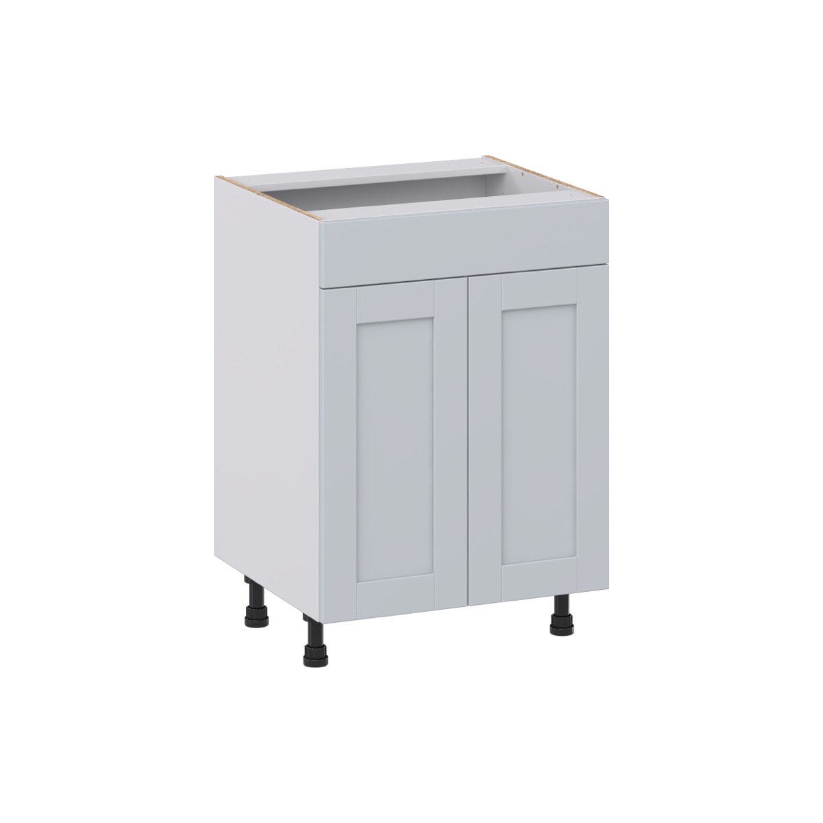 Sea Holly Light Gray Shaker Assembled 24 in. W x 34.5 in. H x 21 in. D Vanity Sink Base Cabinet with False Front