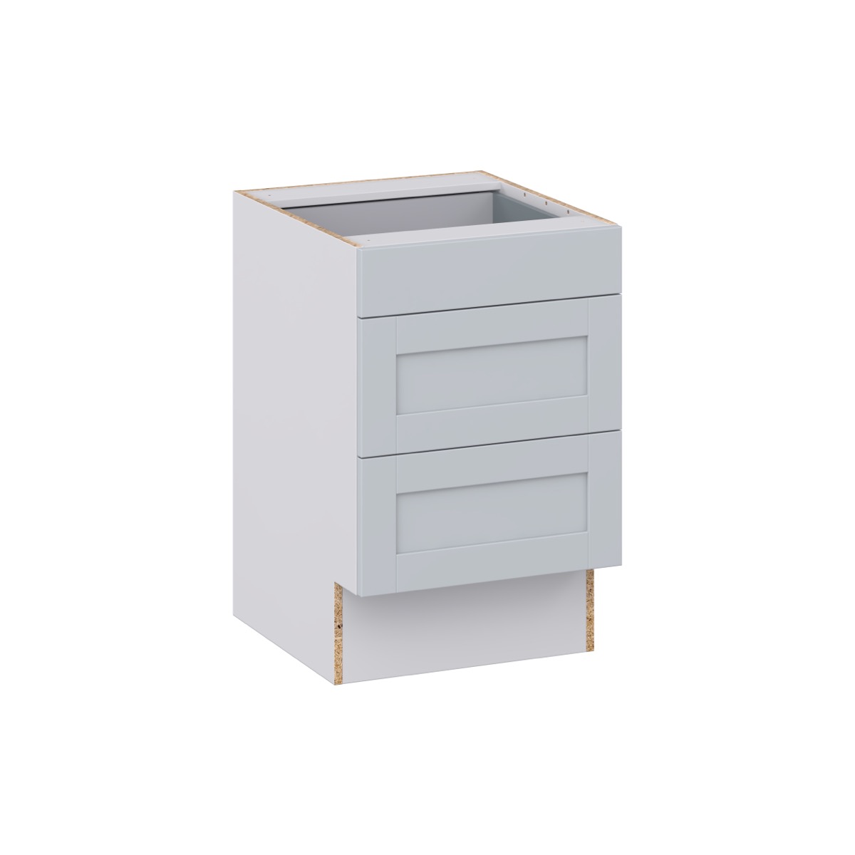 Sea Holly Light Gray Shaker Assembled 21 in. W x 32.5 in. H x 24 in. D ADA Drawer Base Cabinet with 3 Drawers