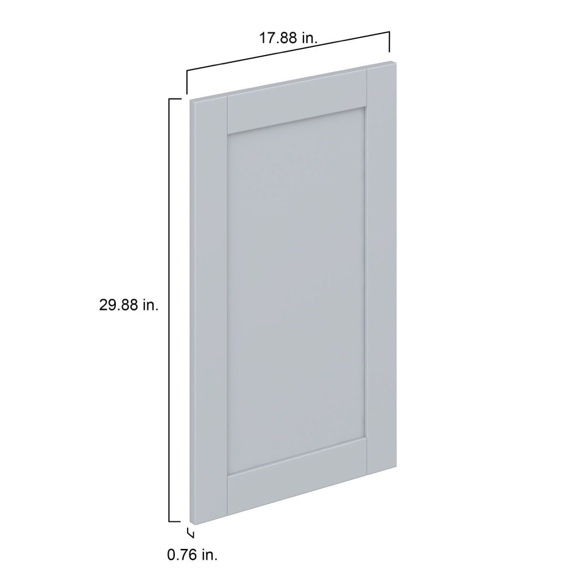 Sea Holly Light Gray  Shaker 18 x 30 x 0.75 in. Door