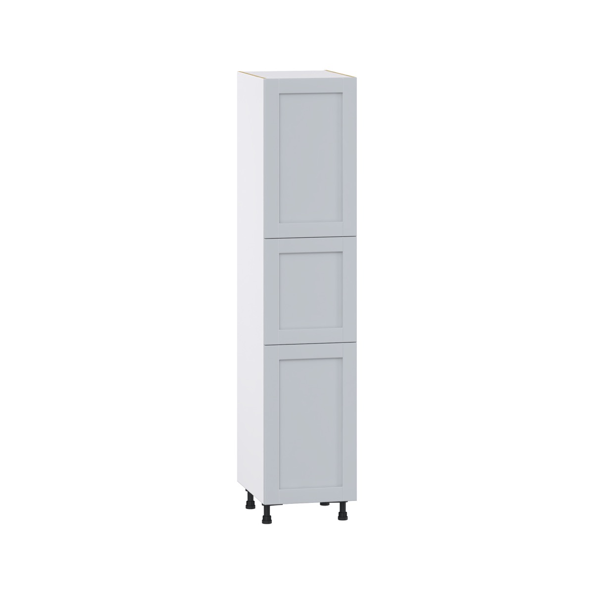 Sea Holly Light Gray  Shaker Assembled Pantry  Cabinet with 4 Shelves (18 in. W x 84.5 in. H x 24 in. D)