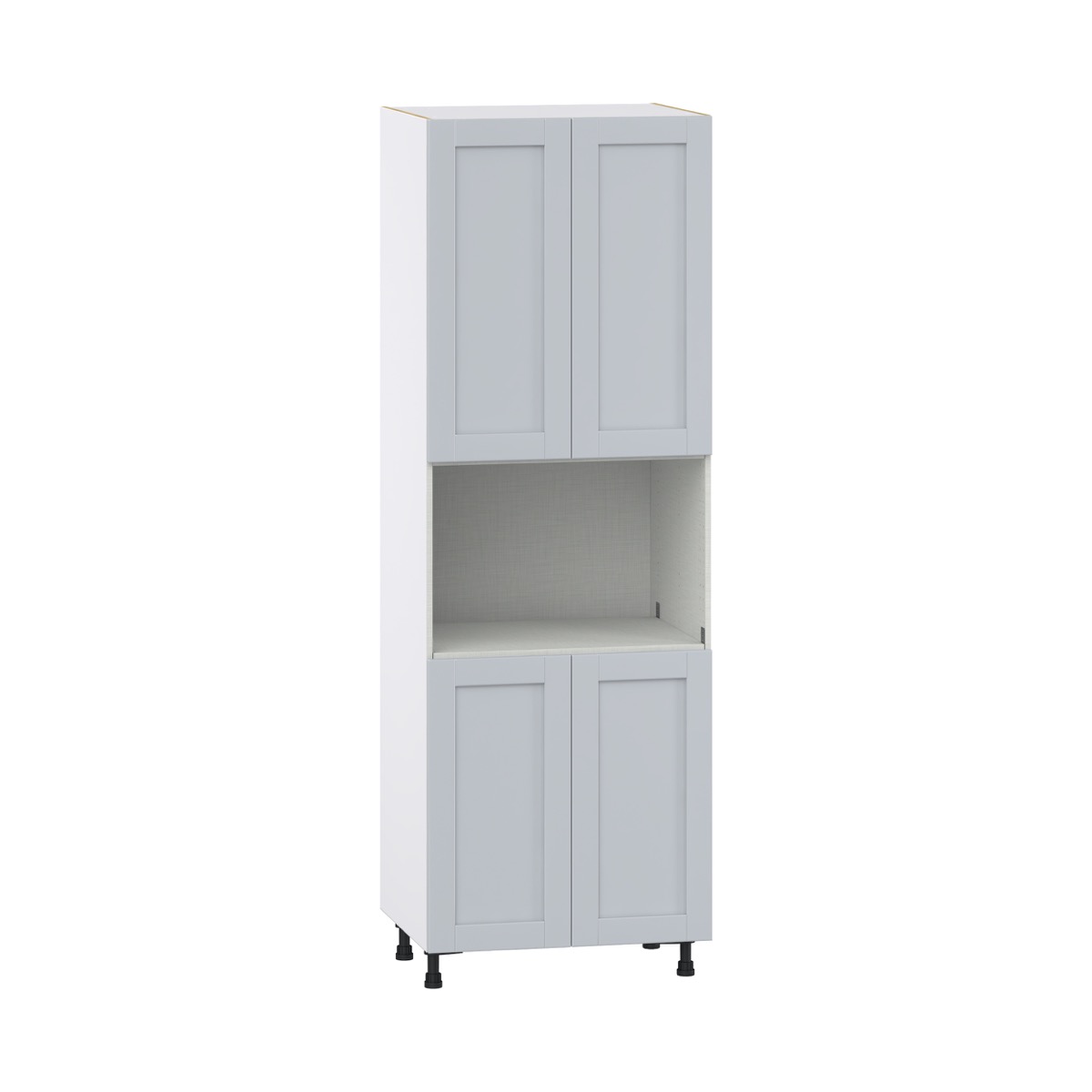 Sea Holly Light Gray  Shaker Assembled Pantry Micro/Oven  Cabinet (30 in. W x 89.5 in. H x 24 in. D)