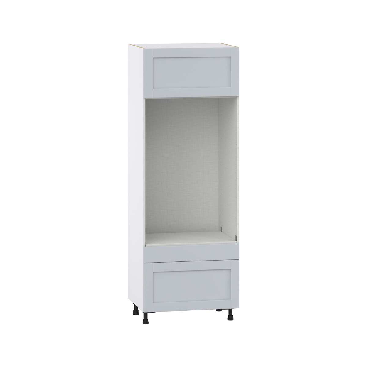 Sea Holly Light Gray  Shaker Assembled Pantry Micro/Oven Cabinet with 2 Drawers and Lift Up Door (30 in. W X 84.5 in. H X 24 in. D)