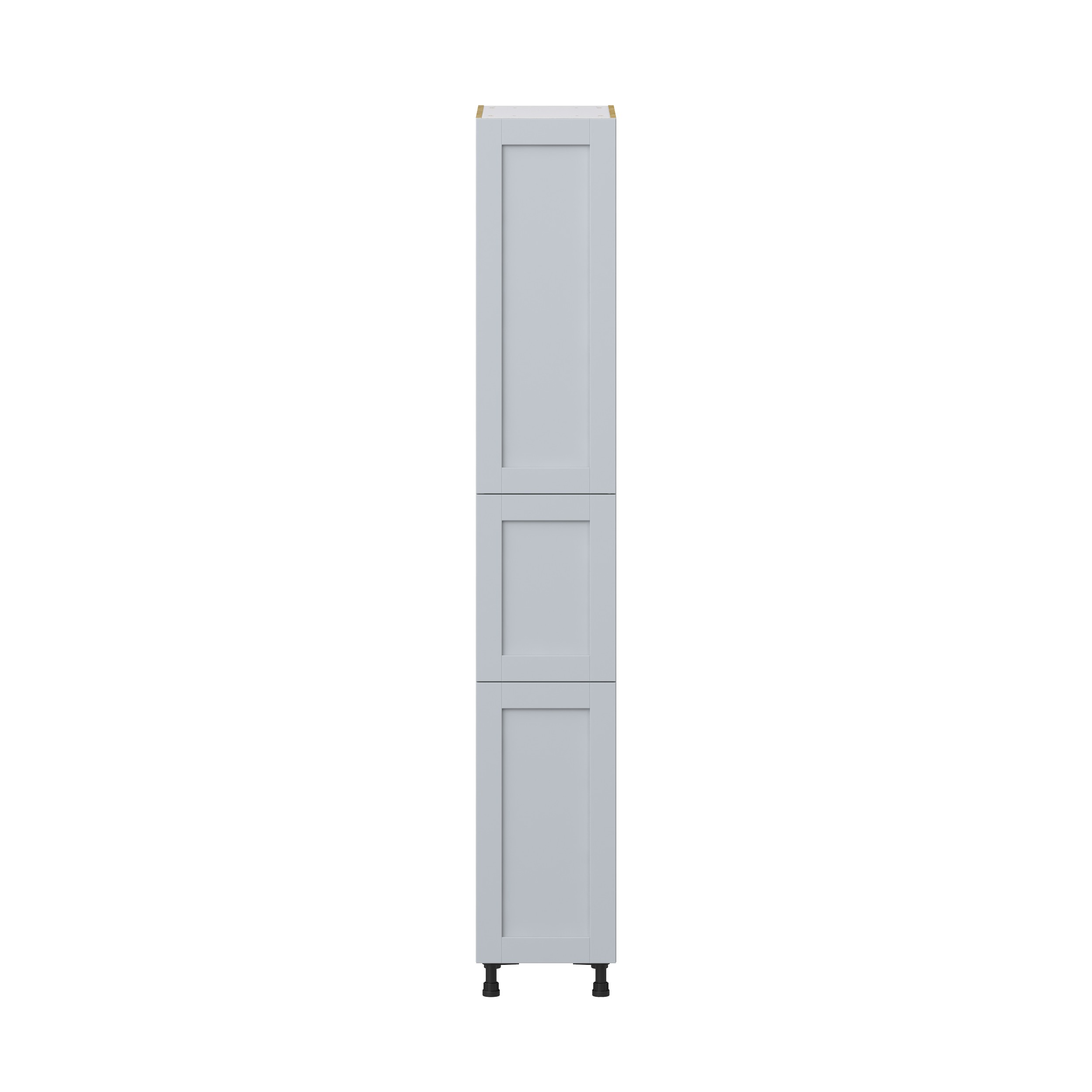 Sea Holly Light Gray Shaker Assembled Pantry Cabinet with 5 Shelves (15 in. W x 94.5 in. H x 24 in. D)