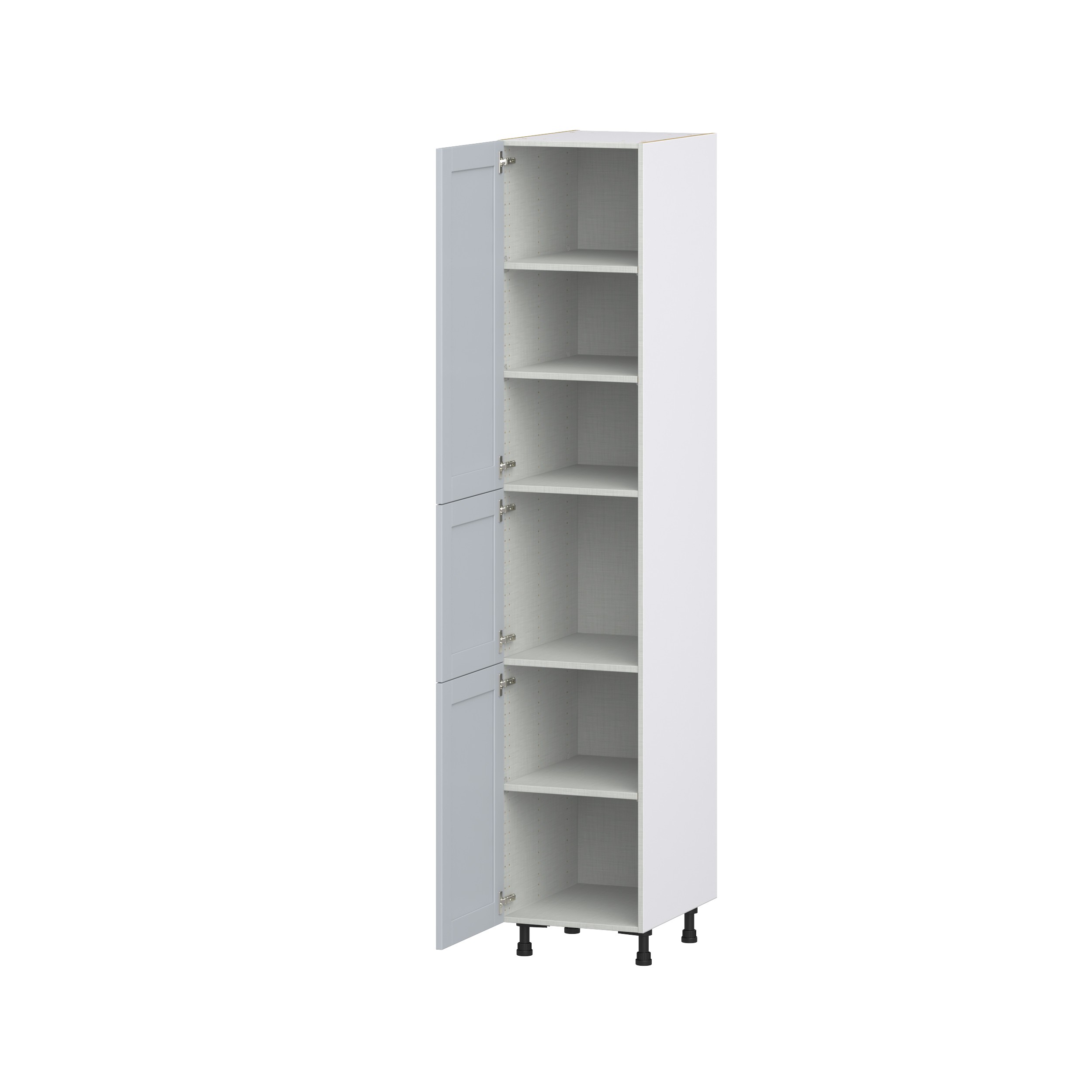 Sea Holly Light Gray Shaker Assembled Pantry Cabinet with 5 Shelves (18 in. W x 94.5 in. H x 24 in. D)