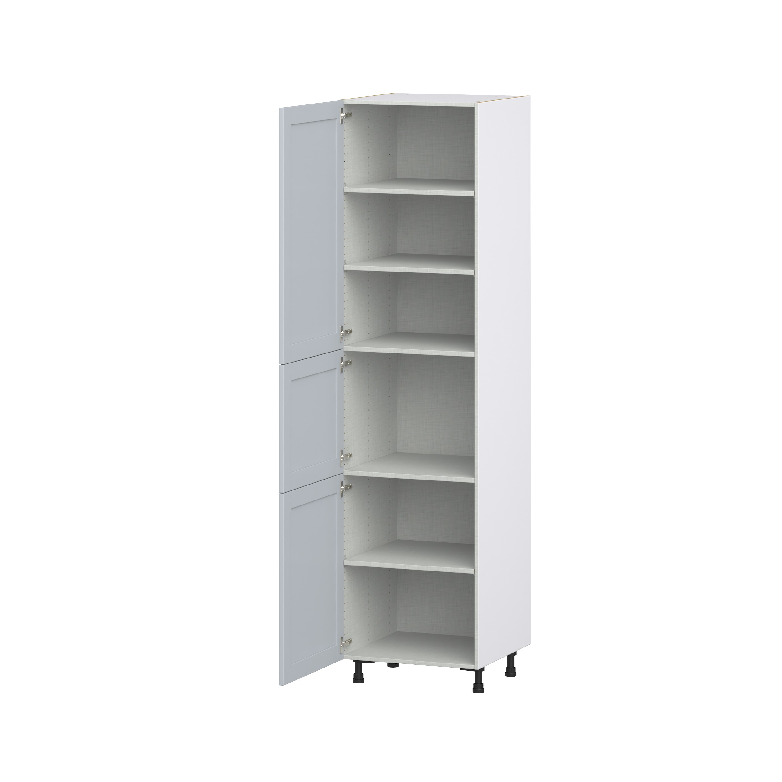 Sea Holly Light Gray Shaker Assembled Pantry Cabinet with 5 Shelves (24 in. W x 94.5 in. H x 24 in. D)