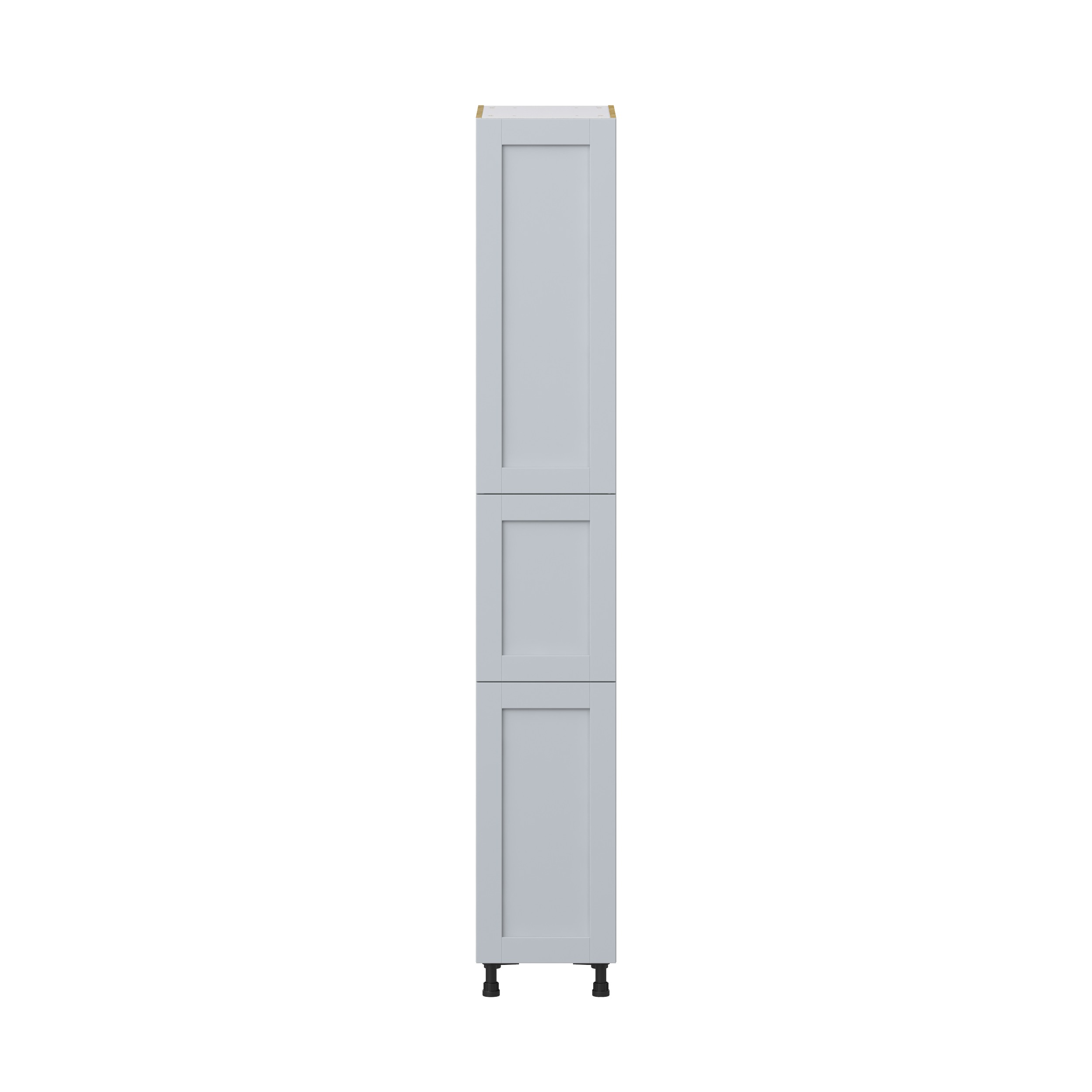 Sea Holly Light Gray Shaker Assembled Pantry Cabinet with 2 Doors and 3 Inner Drawers (15 in. W X 94.5 in. H X 24 in. D)