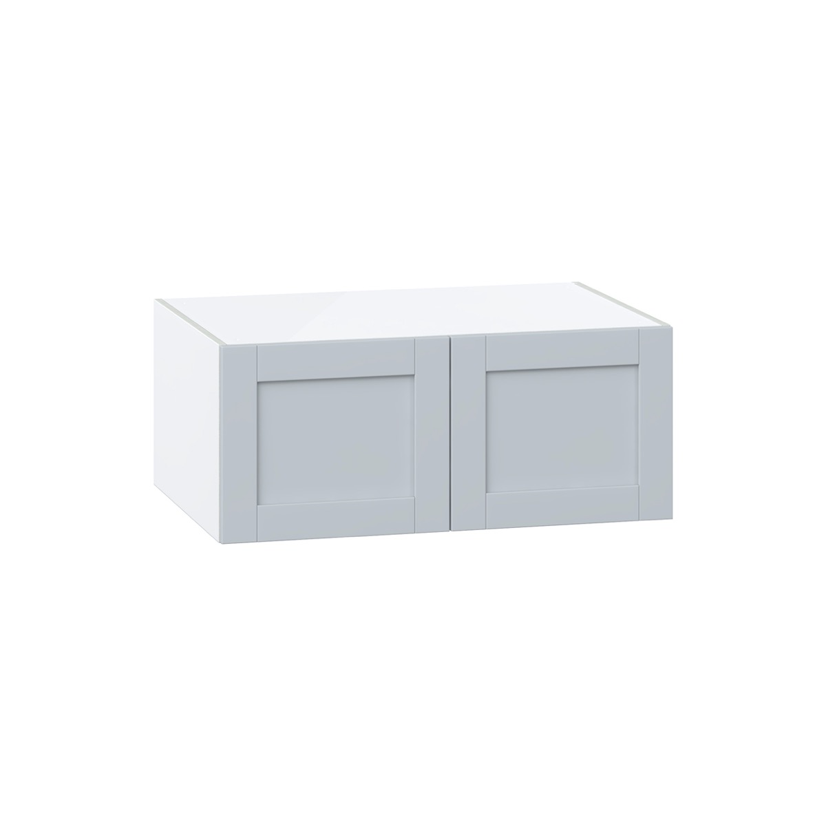 Sea Holly Light Gray  Shaker Assembled Deep Wall Bridge  Cabinet (36 in. W X 15 in. H X 24 in. D)