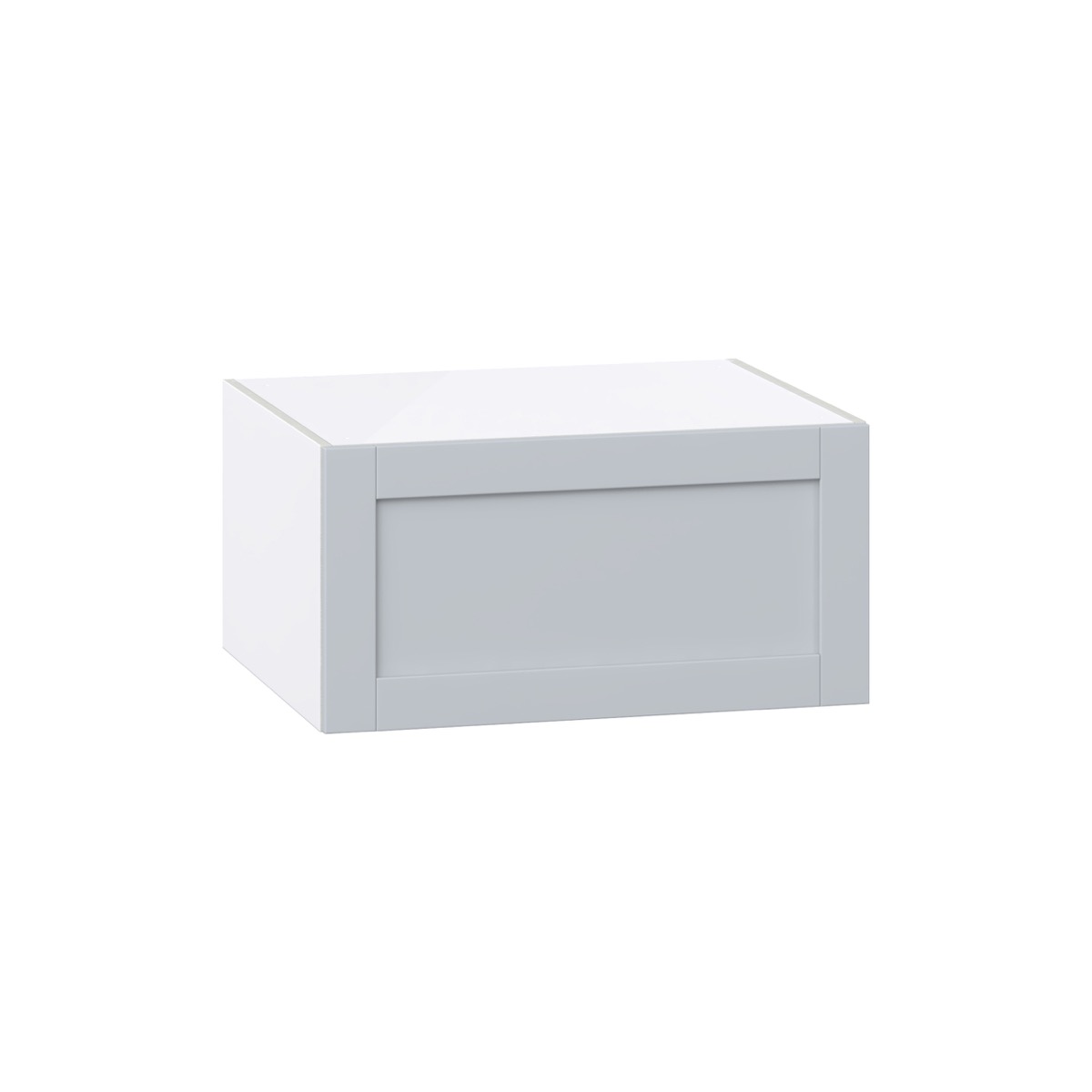 Sea Holly Light Gray  Shaker Assembled Deep Wall Bridge  Cabinet with Lift Up Door (30 in. W x 15 in. H x 24 in. D)