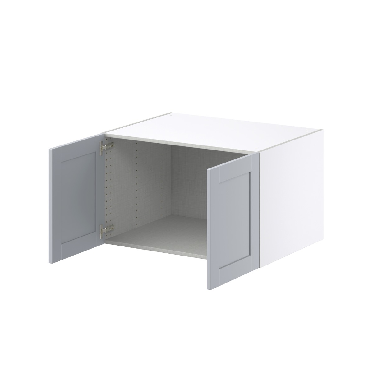 Sea Holly Light Gray  Shaker Assembled Deep Wall Bridge  Cabinet (33 in. W X 15 in. H X 24 in. D)