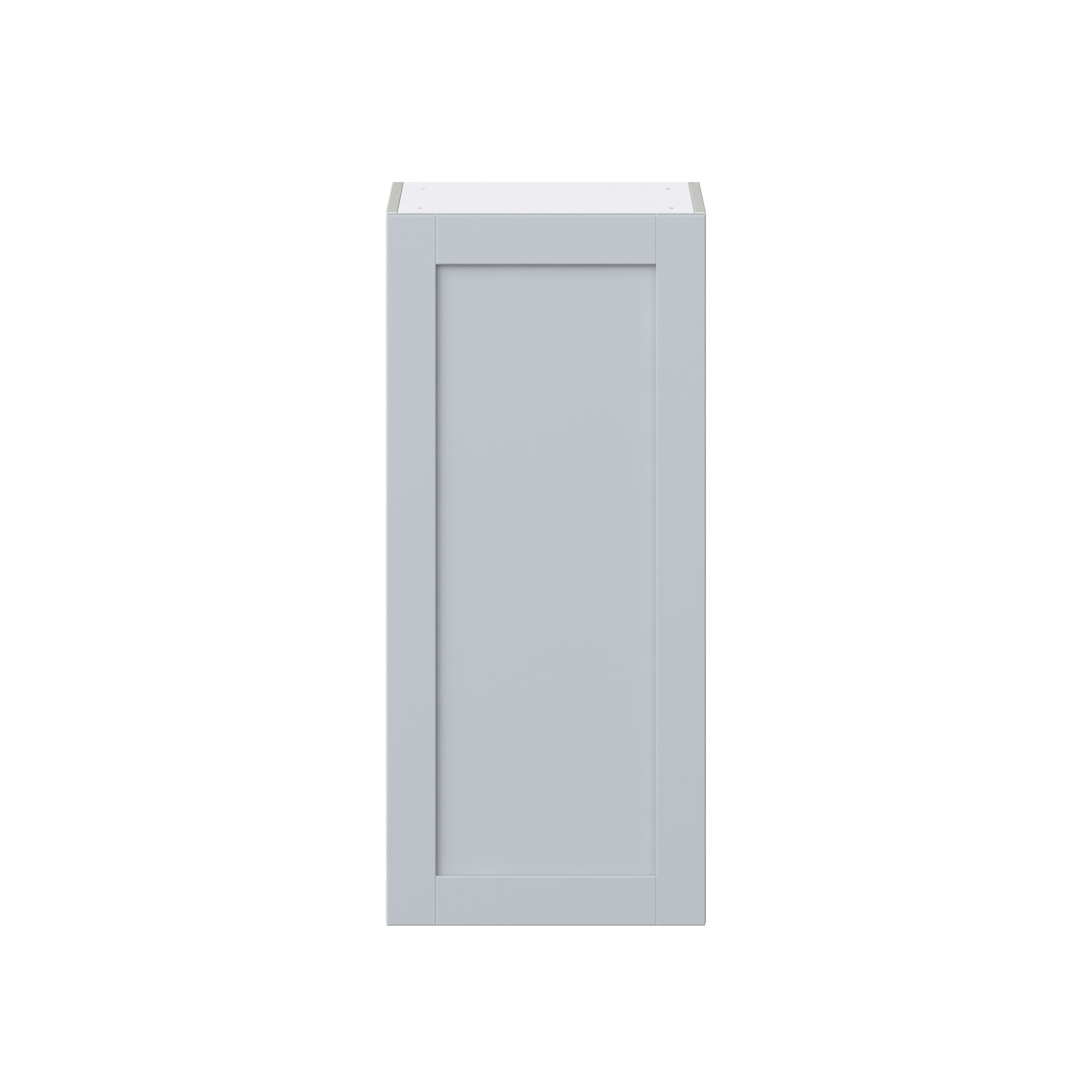 Sea Holly Light Gray Shaker Assembled Wall Cabinet with Full High Door (18 in. W x 40 in. H x 14 in. D)