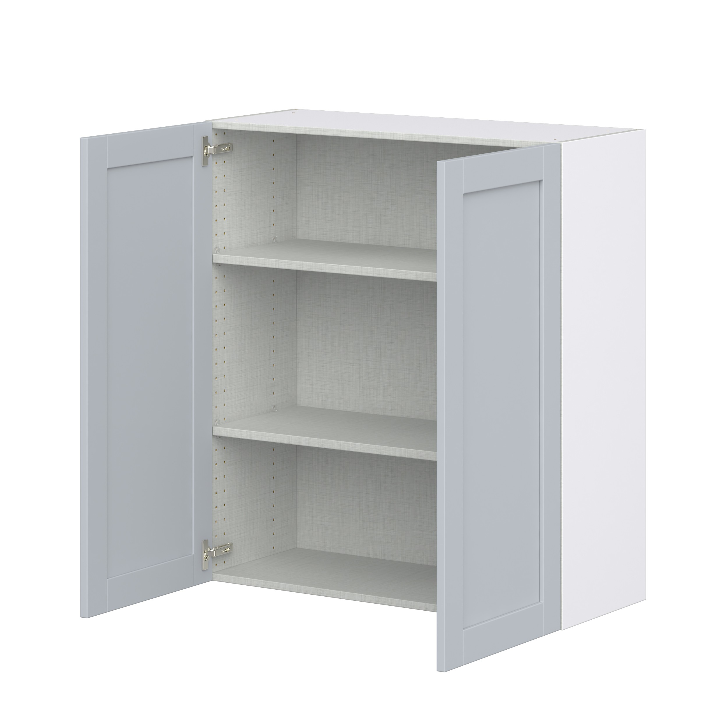 Sea Holly Light Gray Shaker Assembled Wall Cabinet with 2 Full High Doors (36 in. W x 40 in. H x 14 in. D)