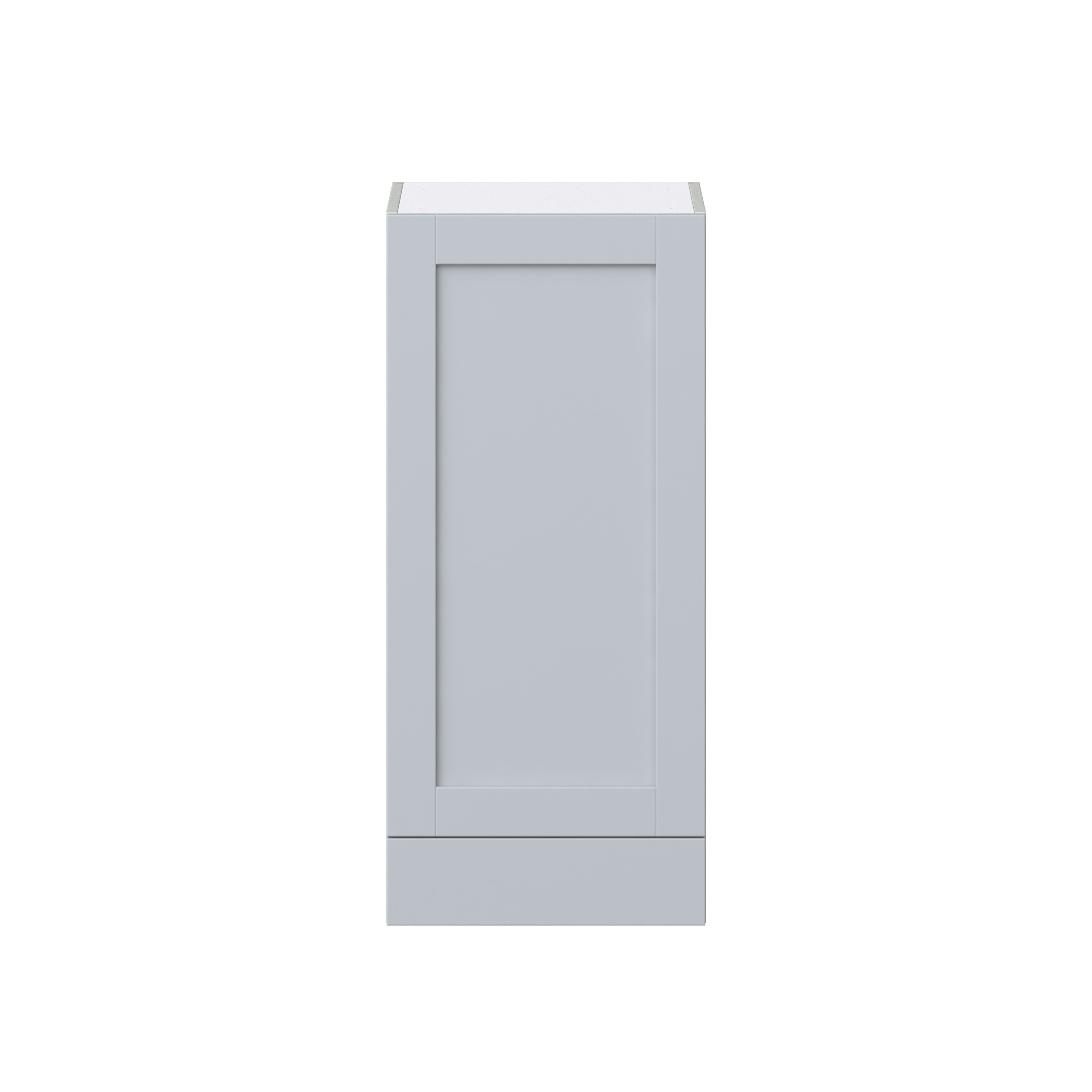 Sea Holly Light Gray Shaker Assembled Wall Cabinet with a Door and a 5 in. Drawer (18 in. W x 40 in. H x 14 in. D)