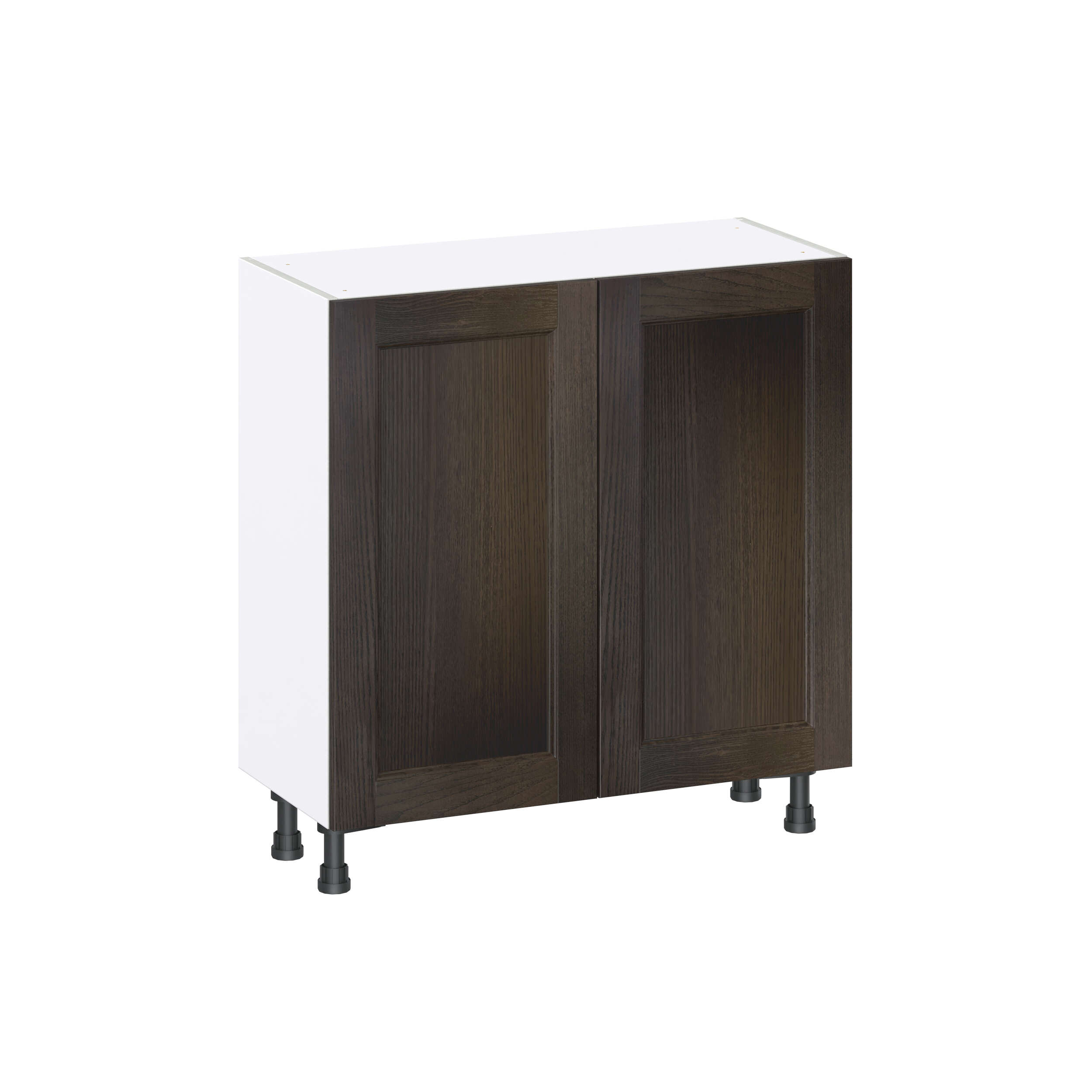 Summerina Chestnut Solid Wood Recessed Assembled Shallow Base Cabinet with Full High Door (33 in. W X 34.5 in. H X 14 in. D)