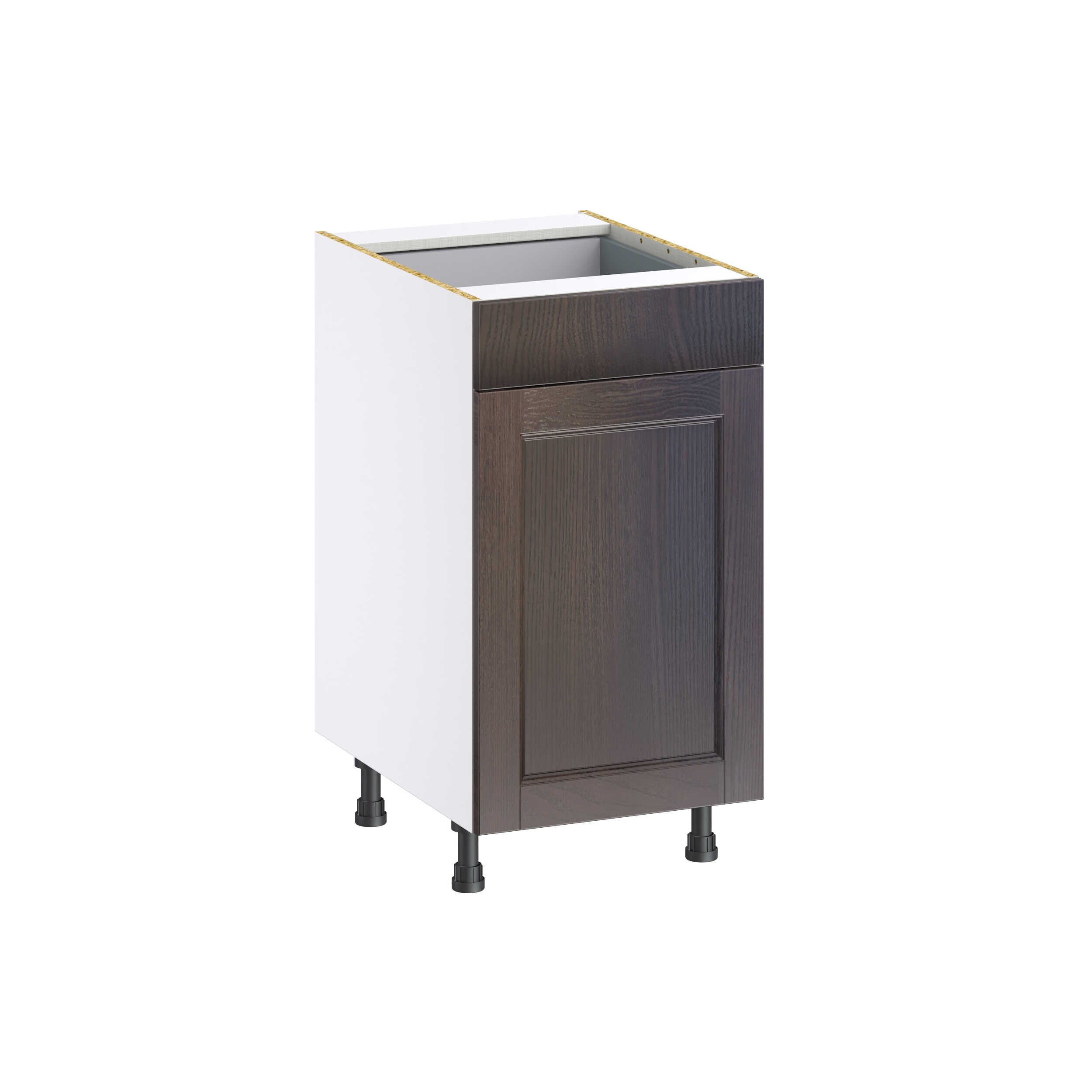 Summerina Chestnut Solid Wood Recessed Assembled Base Cabinet With a Pull Out (15 in. W x 34.5 in. H x 24 in. D)