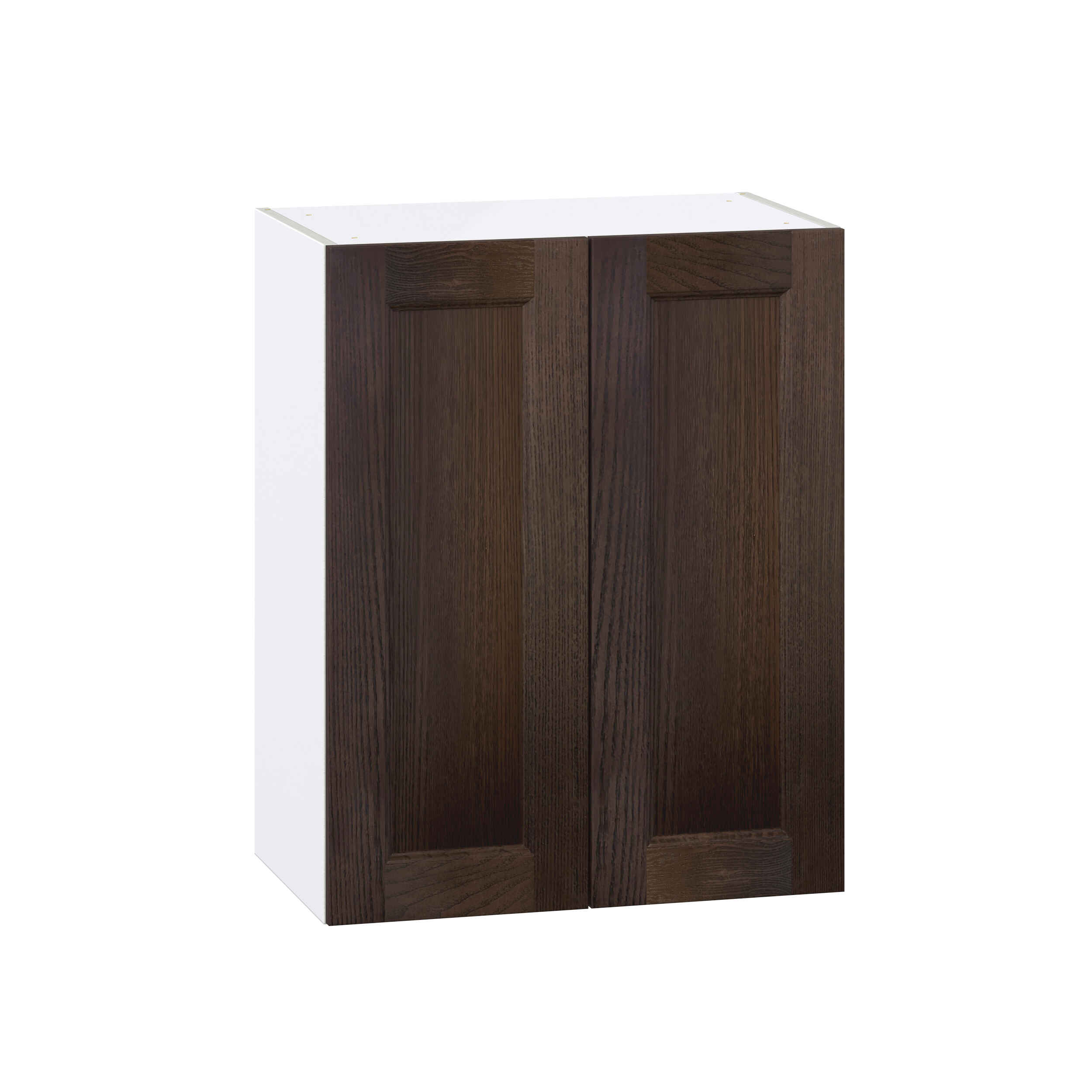 Summerina Chestnut Solid Wood Recessed Assembled Wall  Cabinet  with 2 Full high Doors (24 in. W x 30 in. H x 14 in. D)