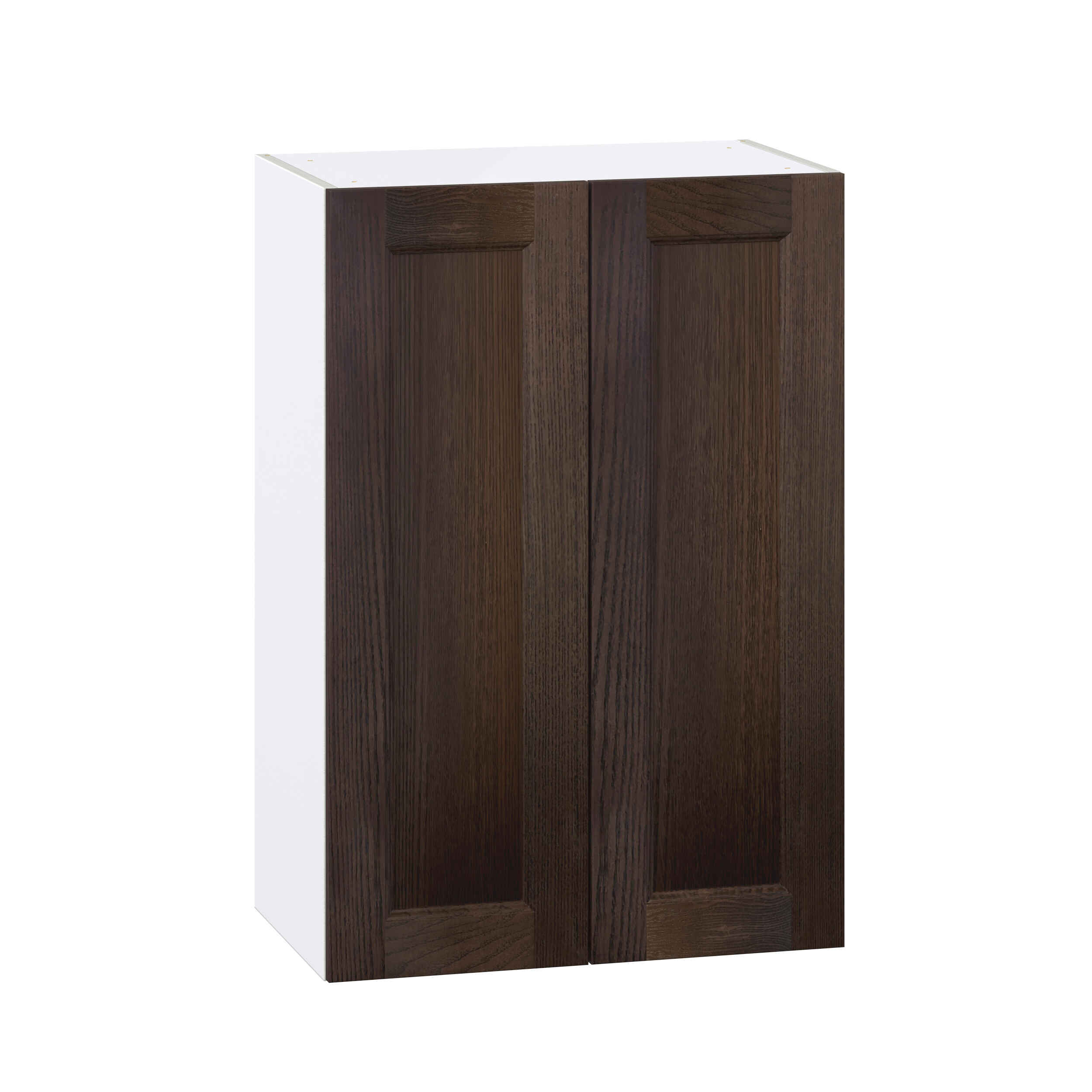 Summerina Chestnut Solid Wood Recessed Assembled Wall  Cabinet with 2 Full High Doors (24 in. W x 35 in. H x 14 in. D)