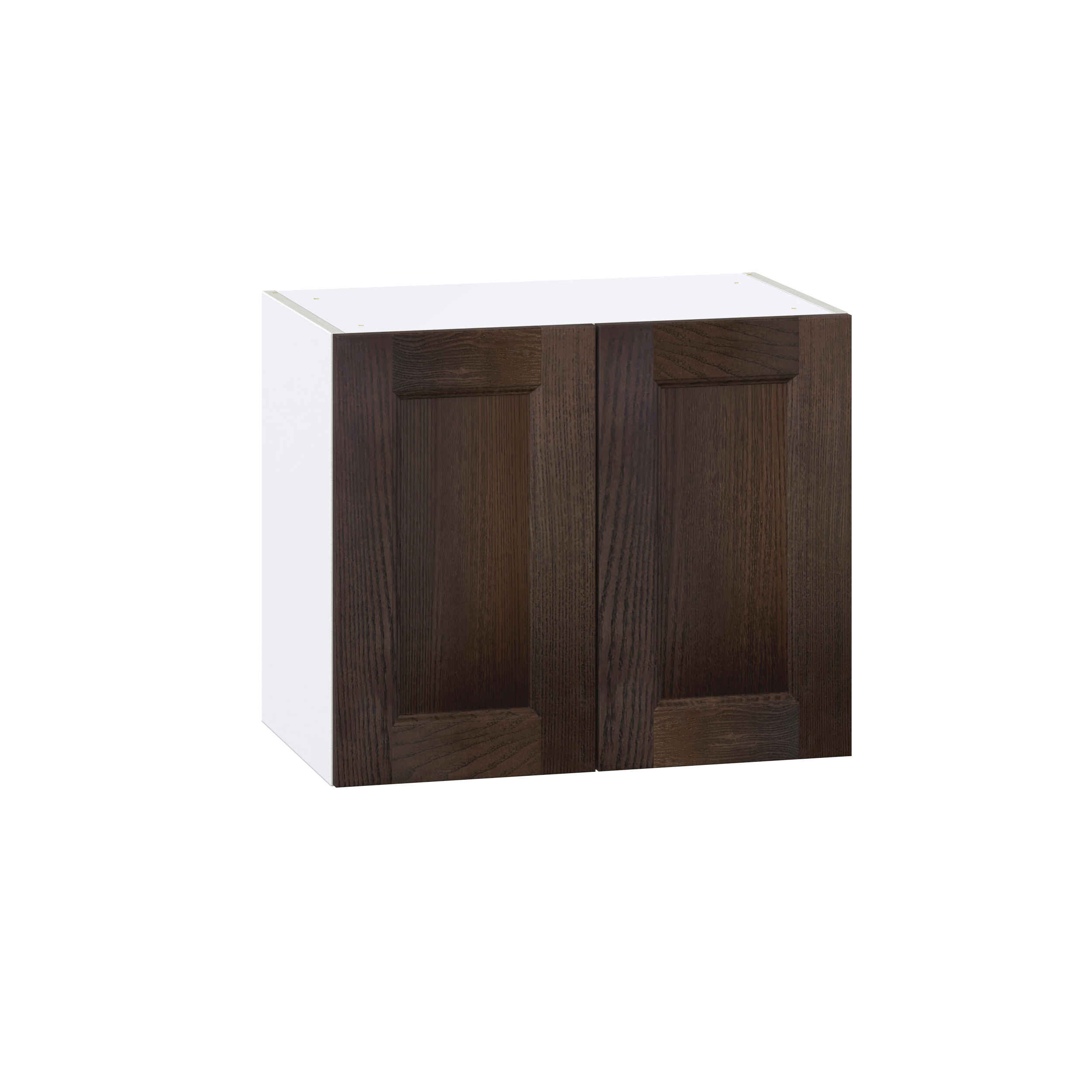 Summerina Chestnut Solid Wood Recessed Assembled Wall  Cabinet with 2 Full High Doors (24 in. W X 20 in. H X 14 in. D)