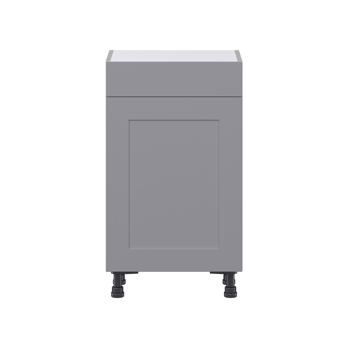 Willow Painted Slate Gray  Shaker Assembled Shallow Base Cabinet with 1 Door and 1 Drawer (18 in. W x 34.5 in. H x 14 in. D)