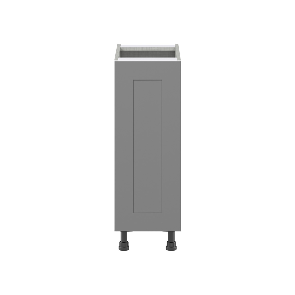 Willow Painted Slate Gray  Shaker Assembled Base Cabinet with a Full High Door (12 in. W x 34.5 in. H x 24 in. D)