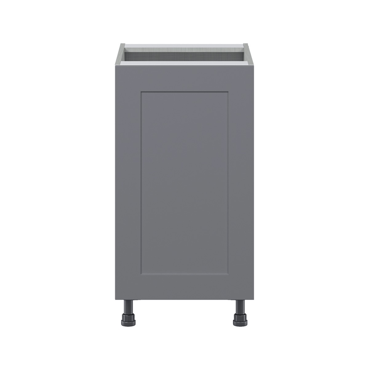 Willow Painted Slate Gray  Shaker Assembled Base Cabinet with a Full High Door (18 in. W x 34.5 in. H x 24 in. D)