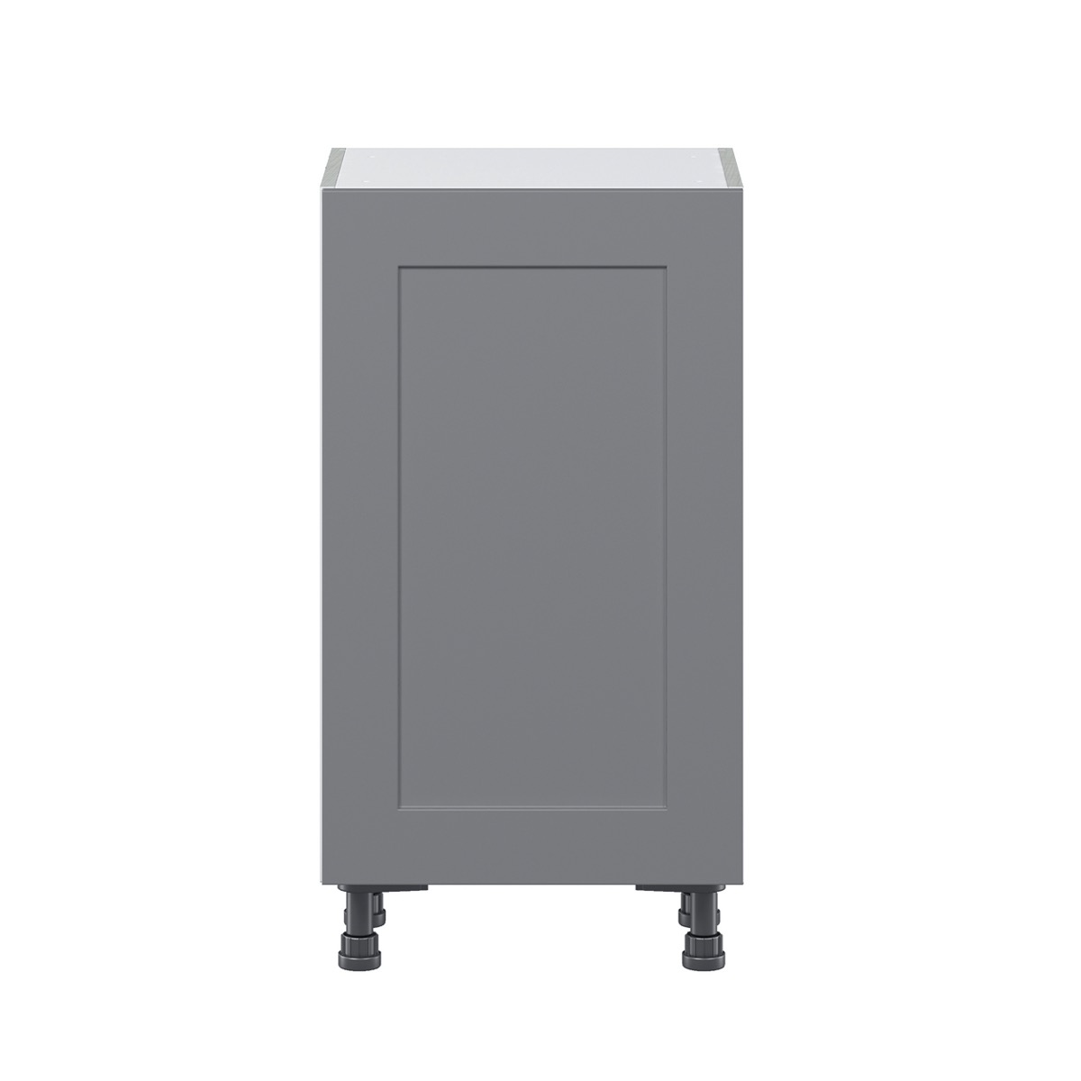 Willow Painted Slate Gray  Shaker Assembled Base Cabinet with a Full High Door and 3 Inner Drawers (18 in. W x 34.5 in. H x 24 in. D)