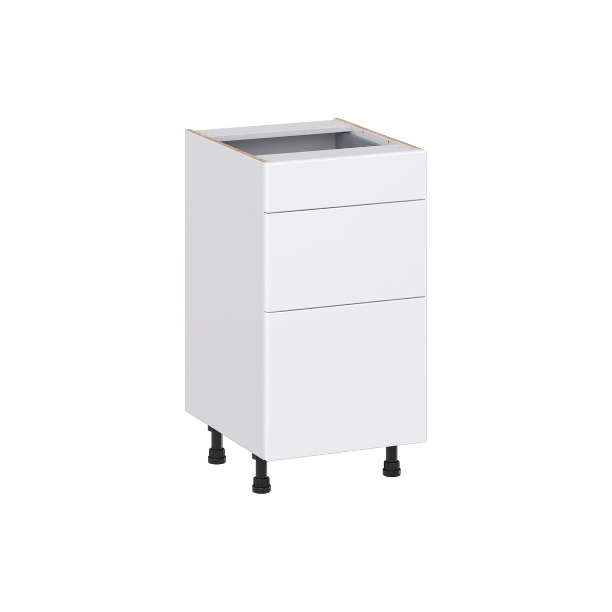 Willow Painted Slate Gray Shaker Assembled 18 in. W x 34.5 in. H x 21 in. D Vanity Drawer Base Cabinet with 3 Drawers