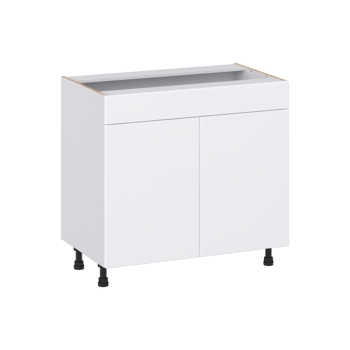 Willow Painted Slate Gray Shaker Assembled 36 in. W x 34.5 in.H x 21 in. D Vanity Sink Base Cabinet with False Front