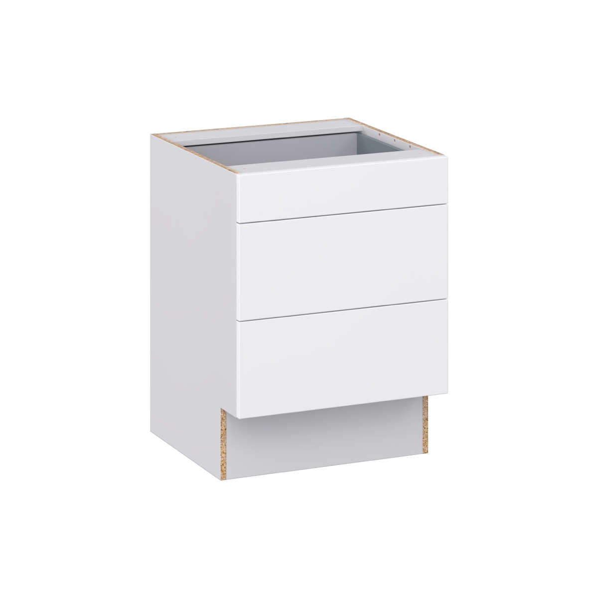 Willow Painted Slate Gray Shaker Assembled 24 in. W x 32.5 in. H x 24 in. D ADA Drawer Base Cabinet with 3 Drawers