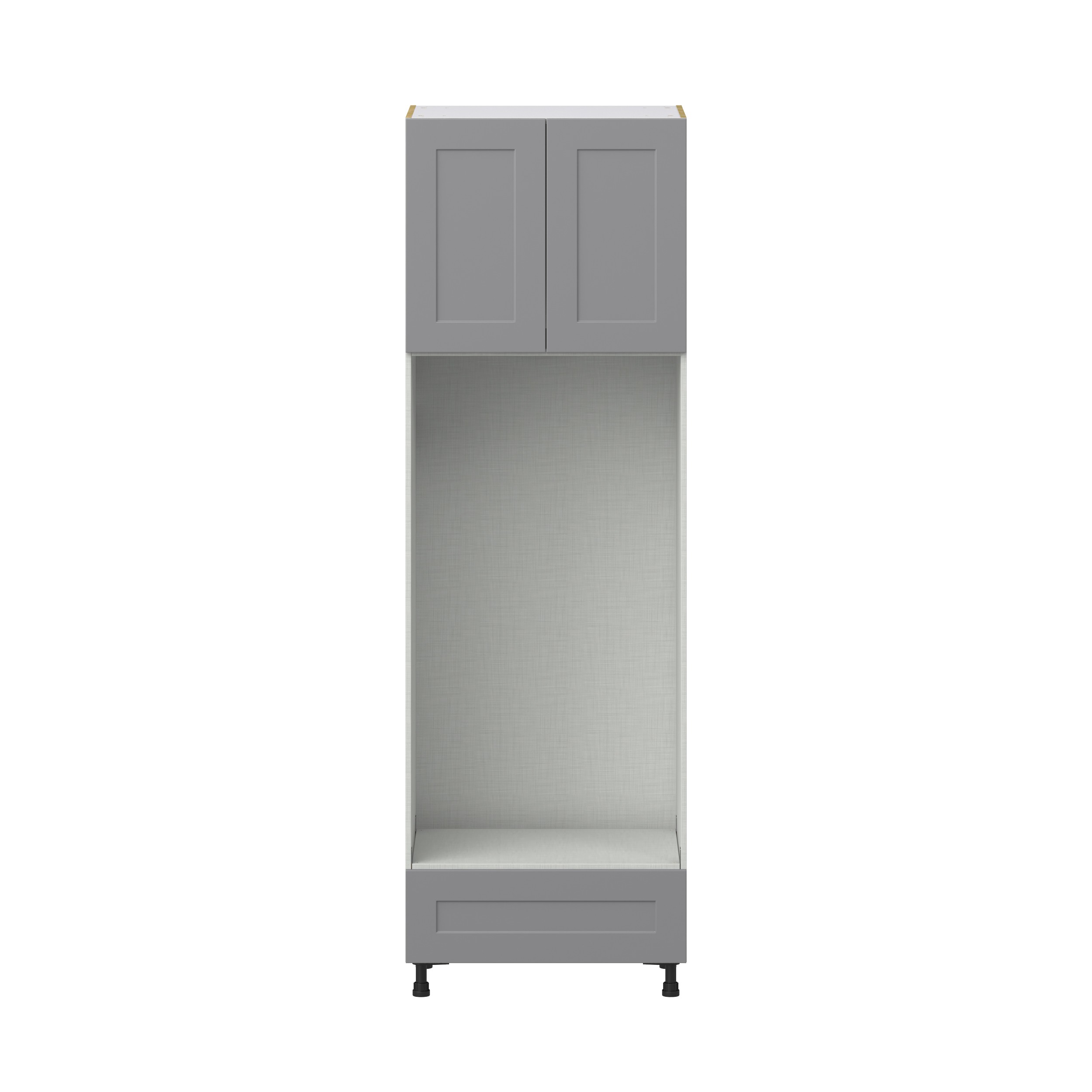 Willow Painted Slate Gray Shaker Assembled Pantry Micro/Oven Cabinet with Drawer (30 in. W X 94.5 in. H X 24 in. D)