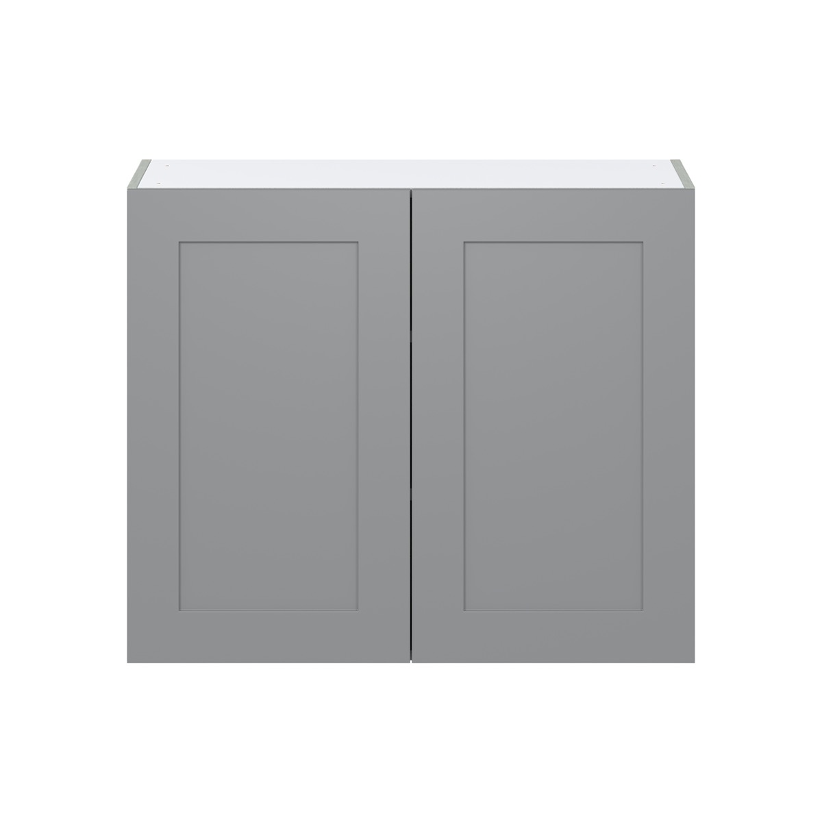 Willow Painted Slate Gray  Shaker Assembled Wall  Cabinet with 2 Full High Doors (36 in. W x 30 in. H x 14 in. D)