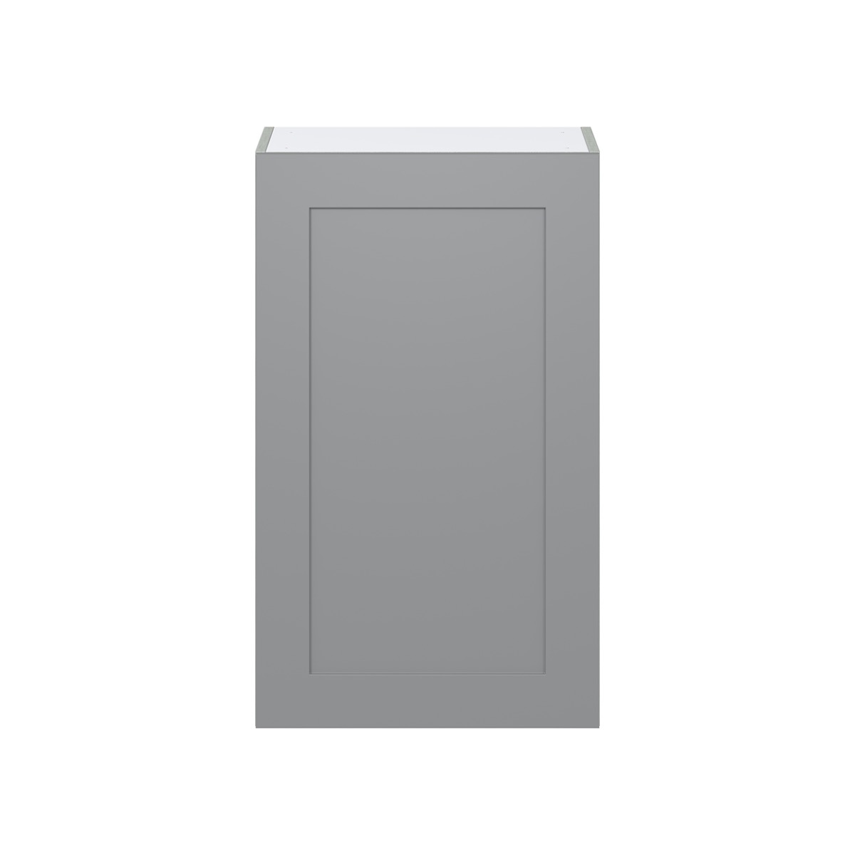 Willow Painted Slate Gray  Shaker Assembled Wall  Cabinet with Full High Door (21 in. W x 35 in. H x 14 in. D)