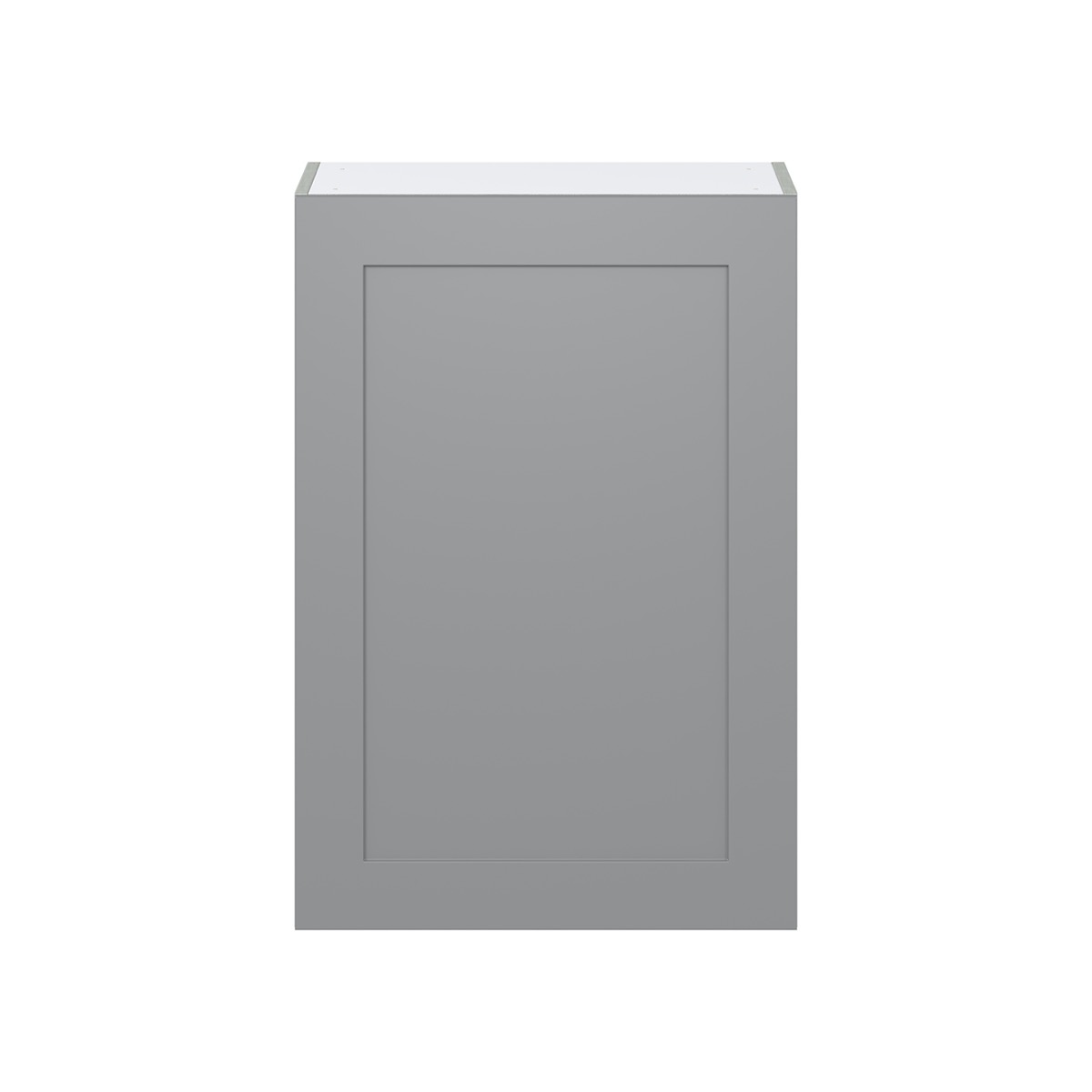 Willow Painted Slate Gray  Shaker Assembled Wall  Cabinet with Full High Door (24 in. W x 35 in. H x 14 in. D)