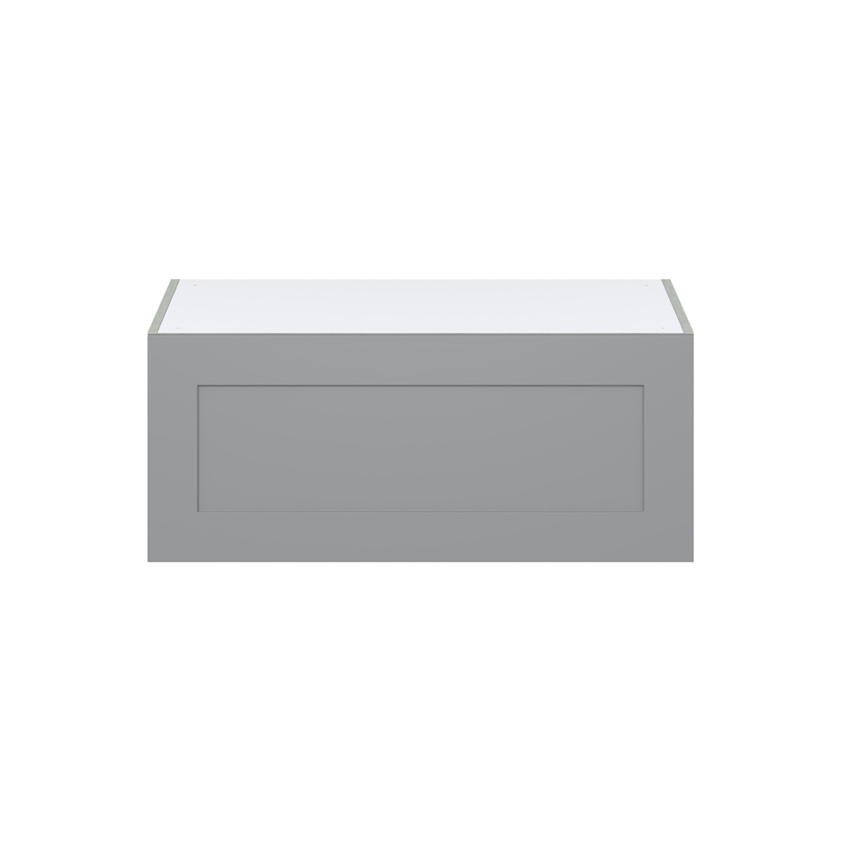 Willow Painted Slate Gray  Shaker Assembled Deep Wall Bridge  Cabinet with Lift Up Door (36 in. W x 15 in. H x 24 in. D)