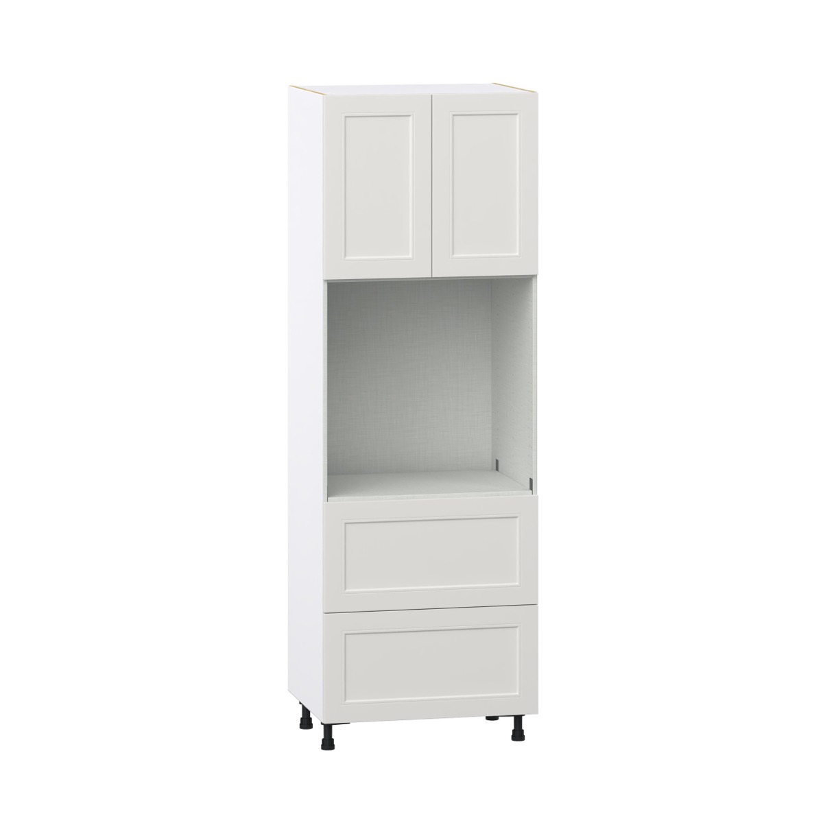 Wisteria Painted Light Gray Recessed Assembled Pantry Single Oven Cabinet with 2 Drawer (30 in. W X 89.5 in. H X 24 in. D)