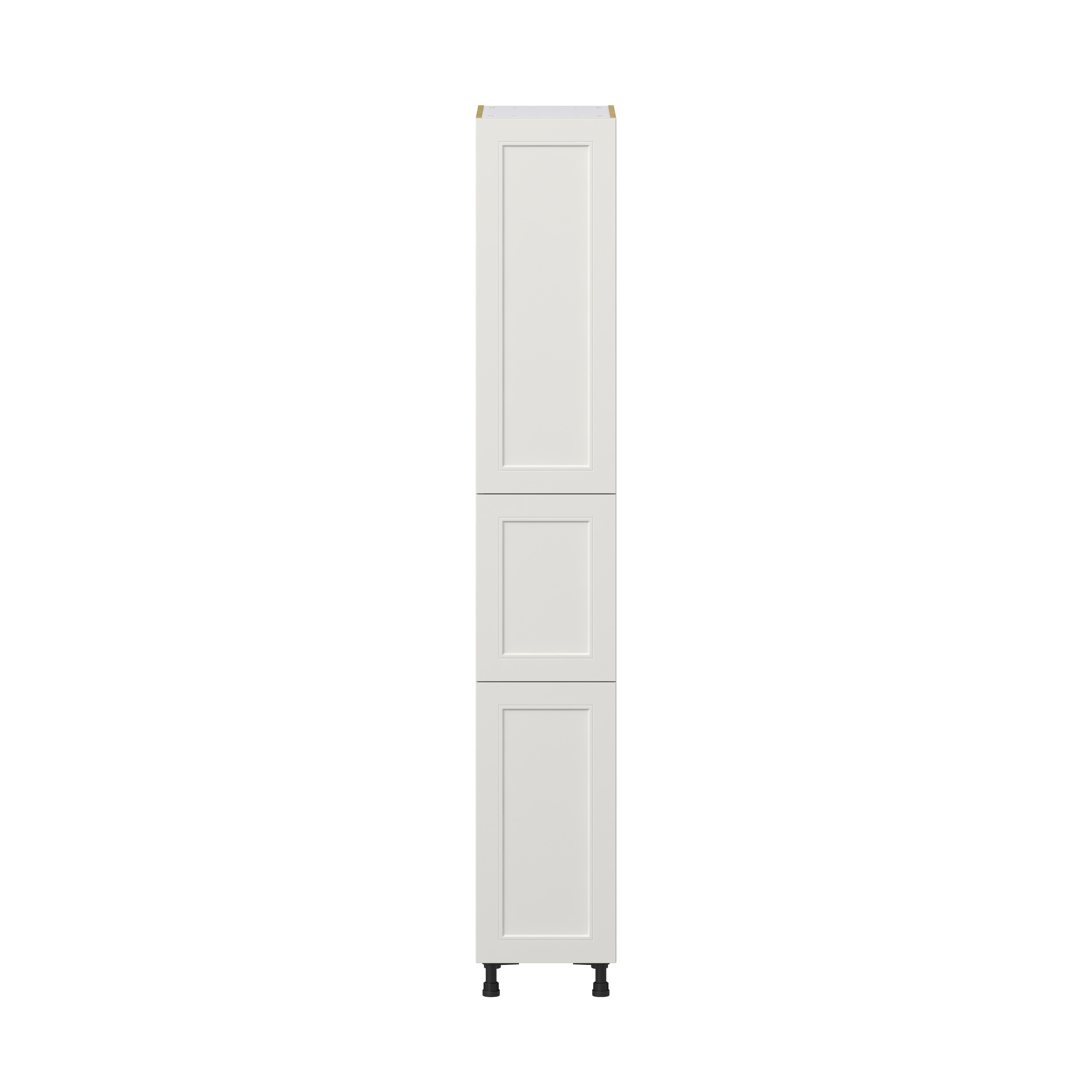 Wisteria Painted Light Gray Recessed Assembled Pantry Cabinet with 5 Shelves (15 in. W x 94.5 in. H x 24 in. D)