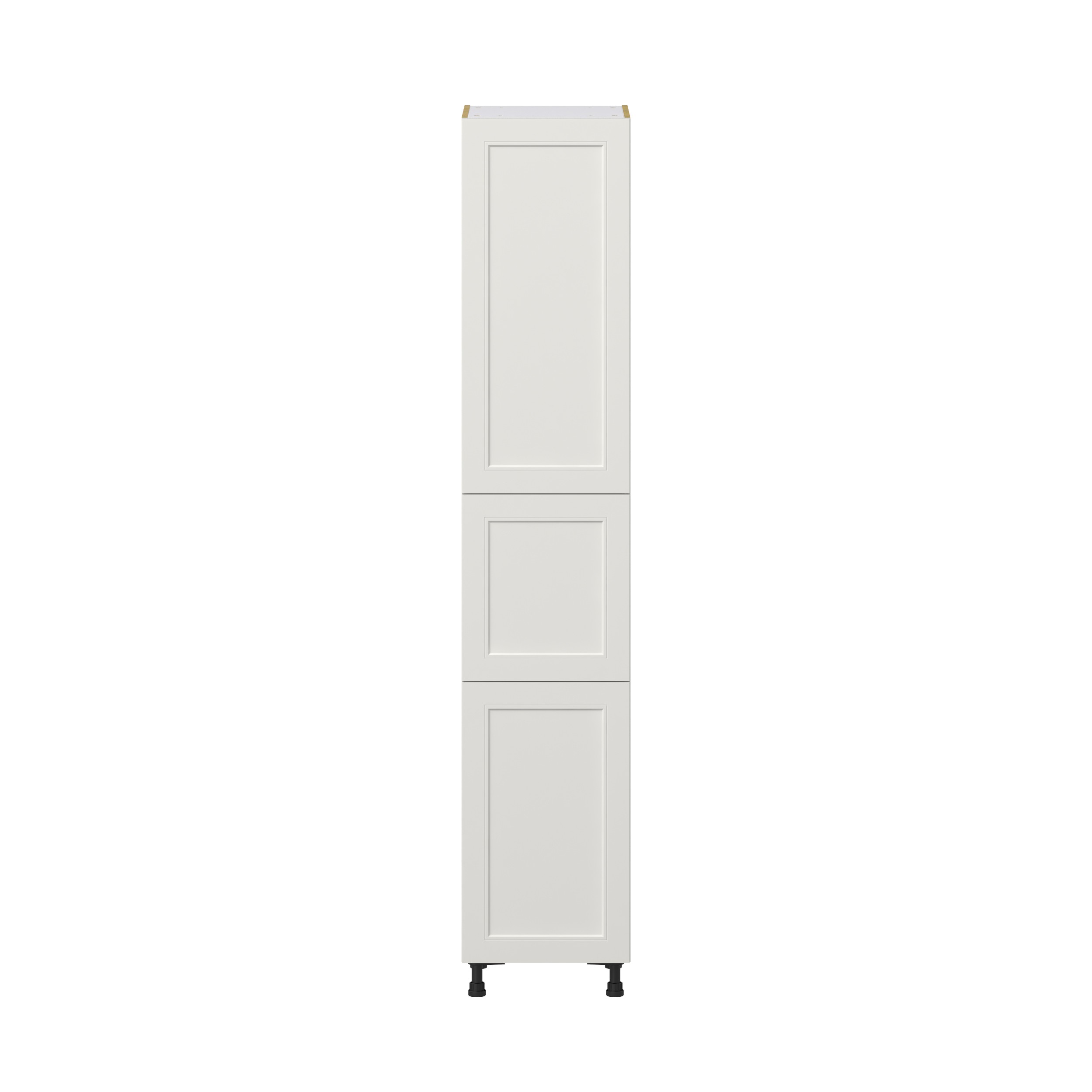 Wisteria Painted Light Gray Recessed Assembled Pantry Cabinet with 2 Doors and 3 Inner Drawers (18 in. W X 94.5 in. H X 24 in. D)